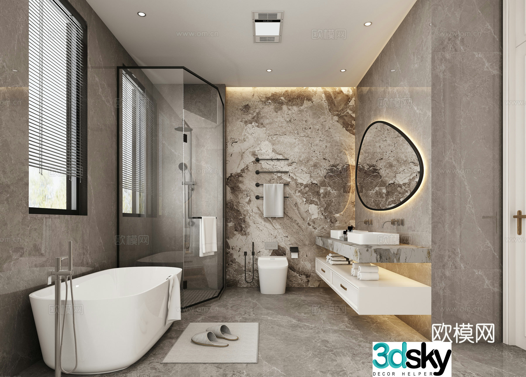Modern bathroom 3d model