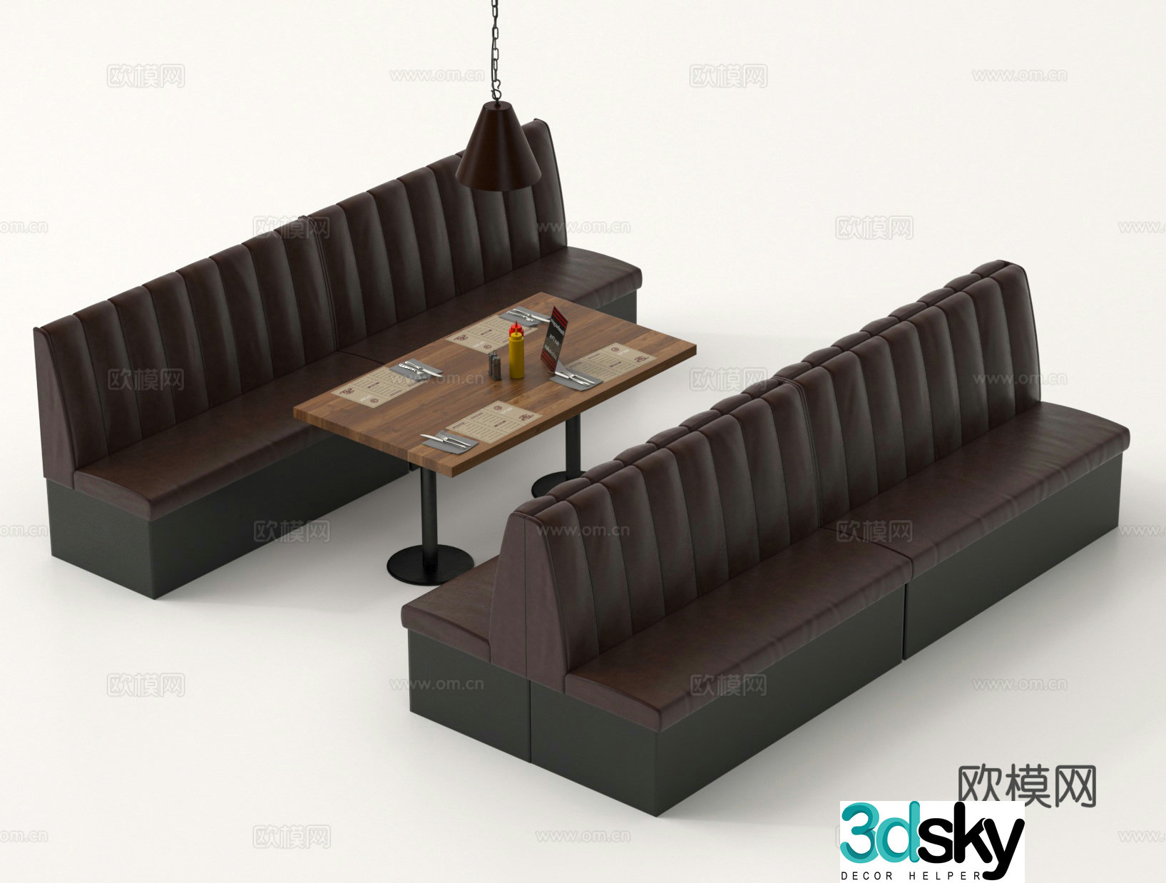 Card holder partition seat group 3d model
