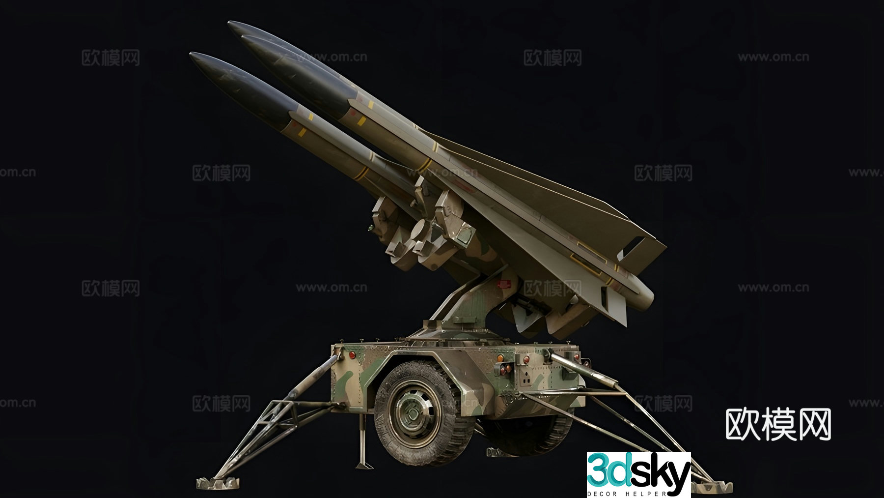 Missile launcher 3D model