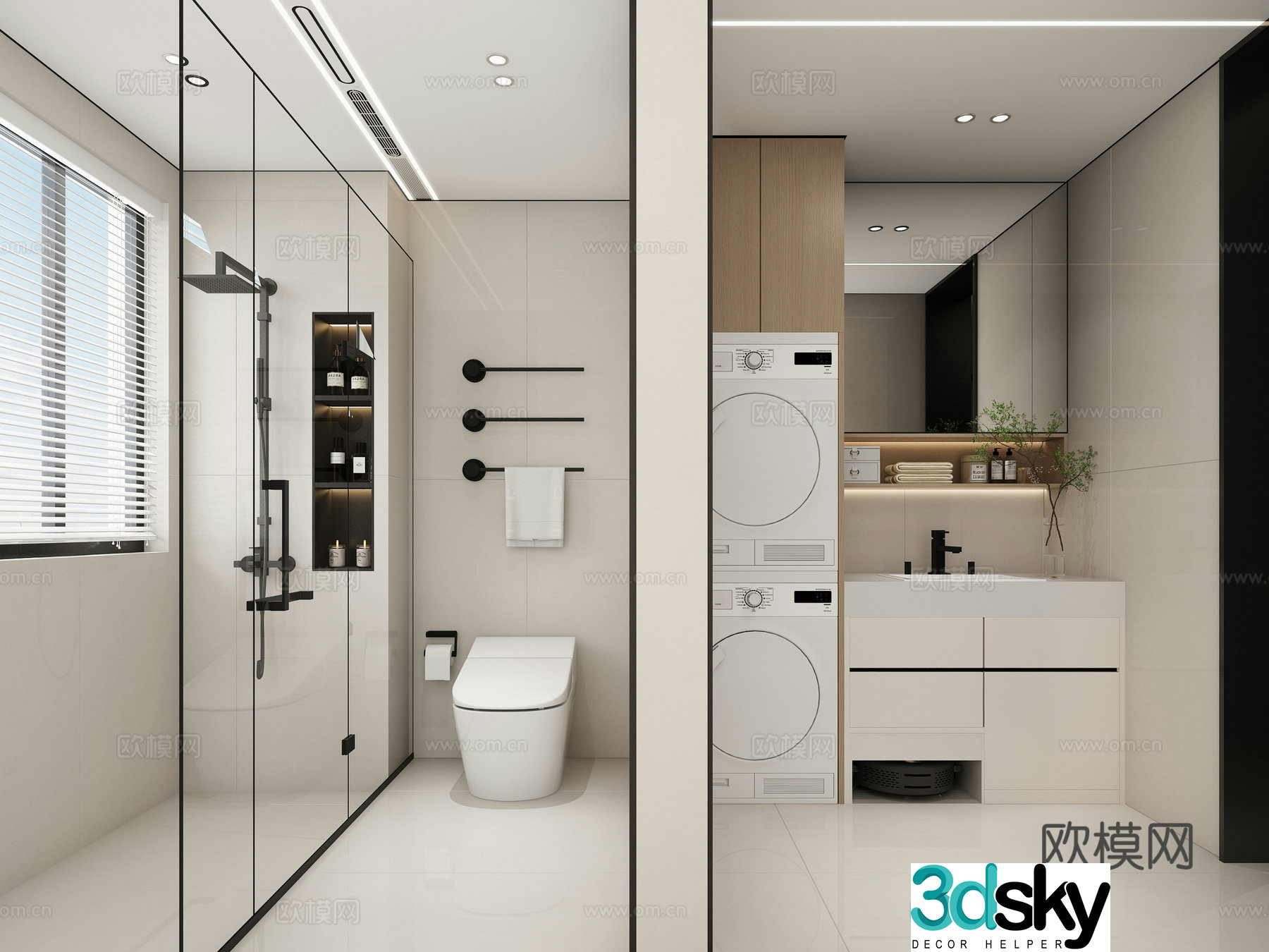 Modern bathroom 3d model