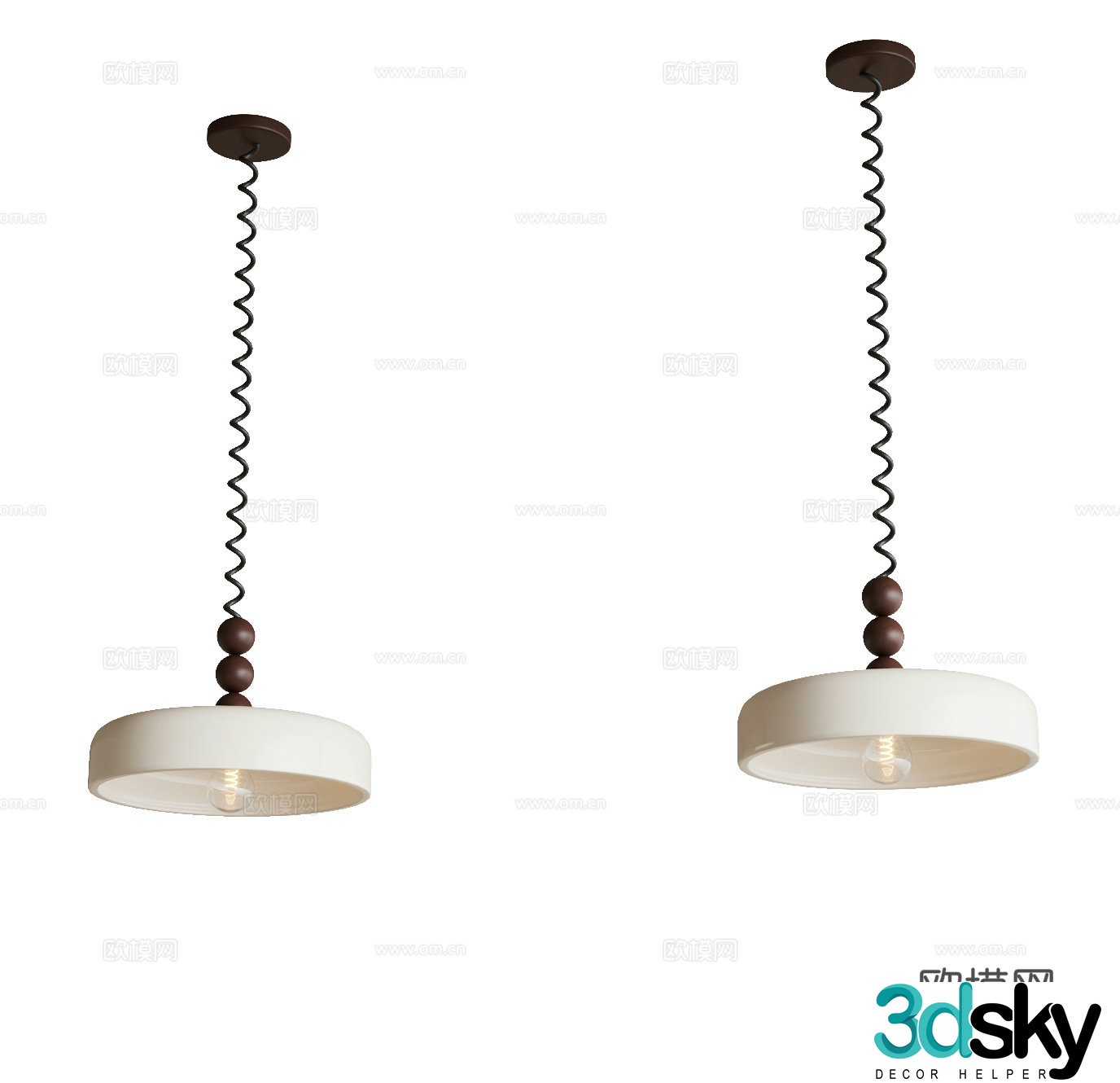 Modern medieval style chandelier Bedroom chandelier Bedside chandelier Restaurant chandelier 3D model