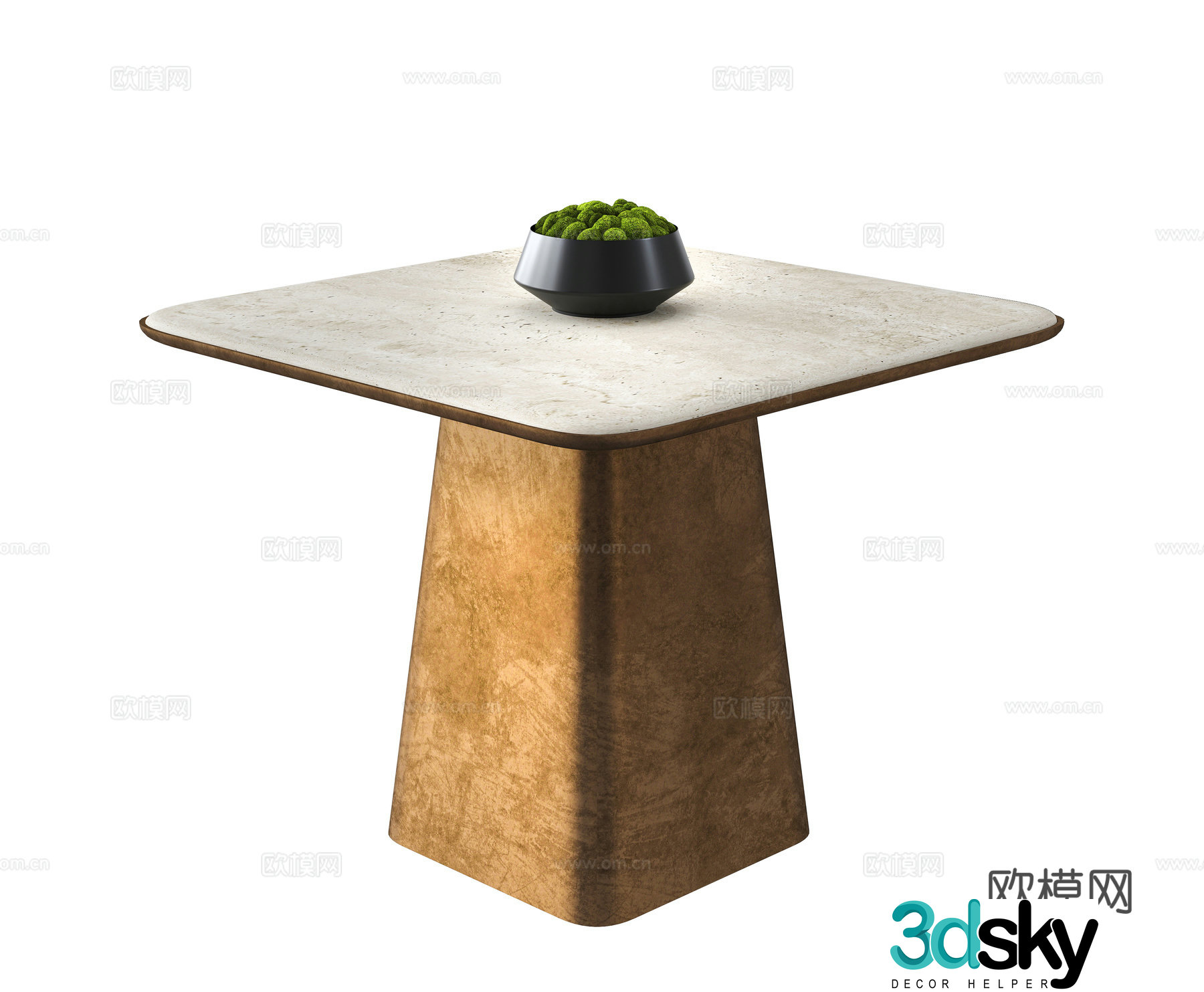Modern square table 3d model