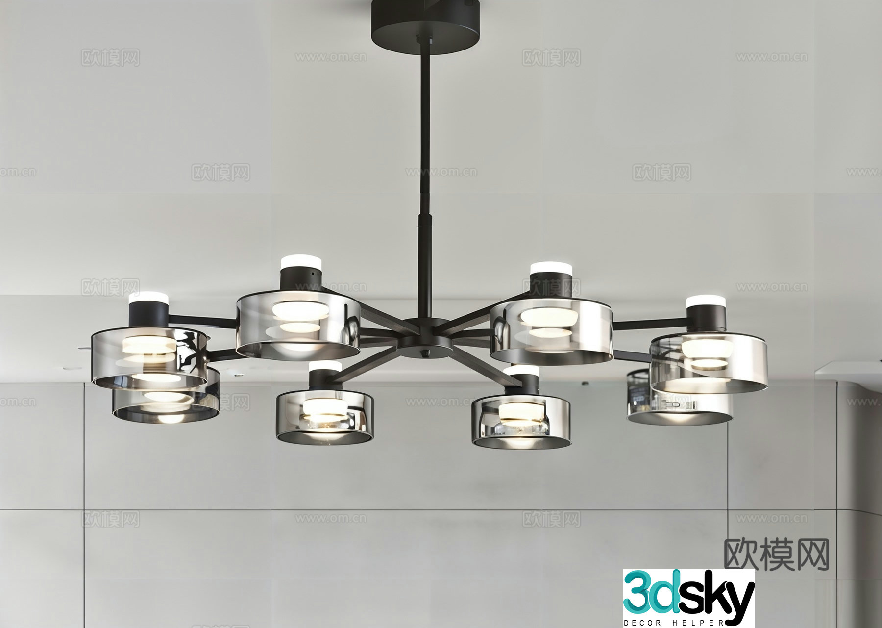 Modern Chandelier Decorative Light 3D Model