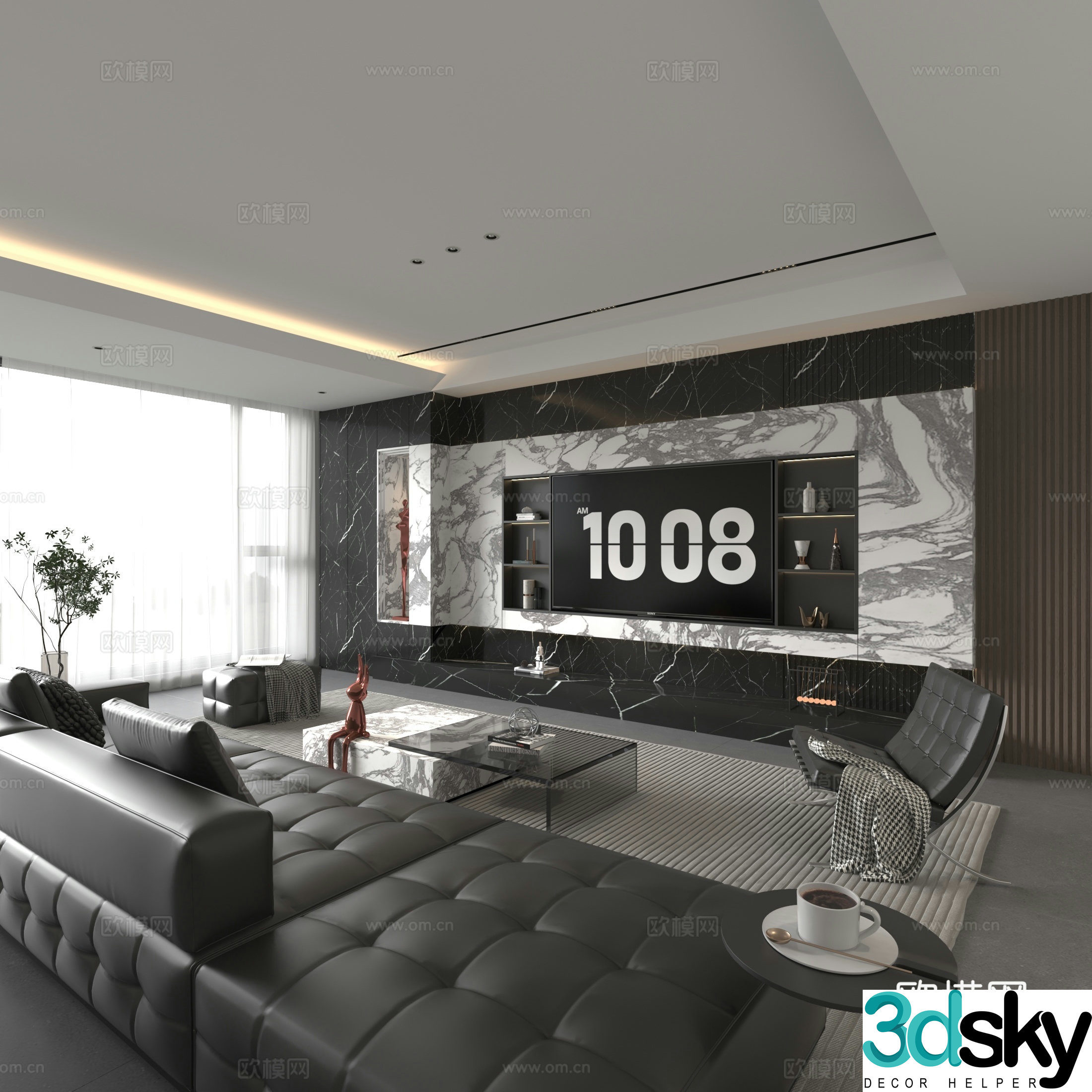Modern living room 3d model
