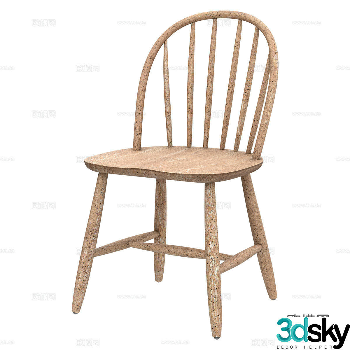 Nordic simple single chair chair simple chair casual chair stool dining chair 3d model