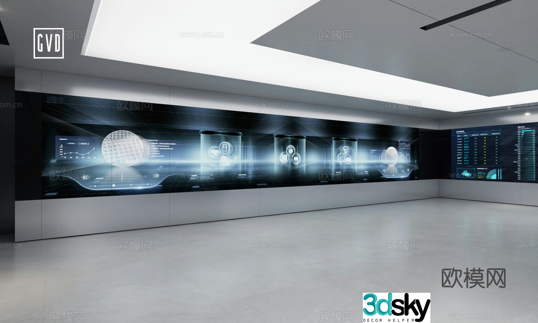 Exhibition and Exhibition Hall Modern Exhibition Hall Technology Exhibition Hall Internet Exhibition Hall Large Screen Visualization Open 3D Model