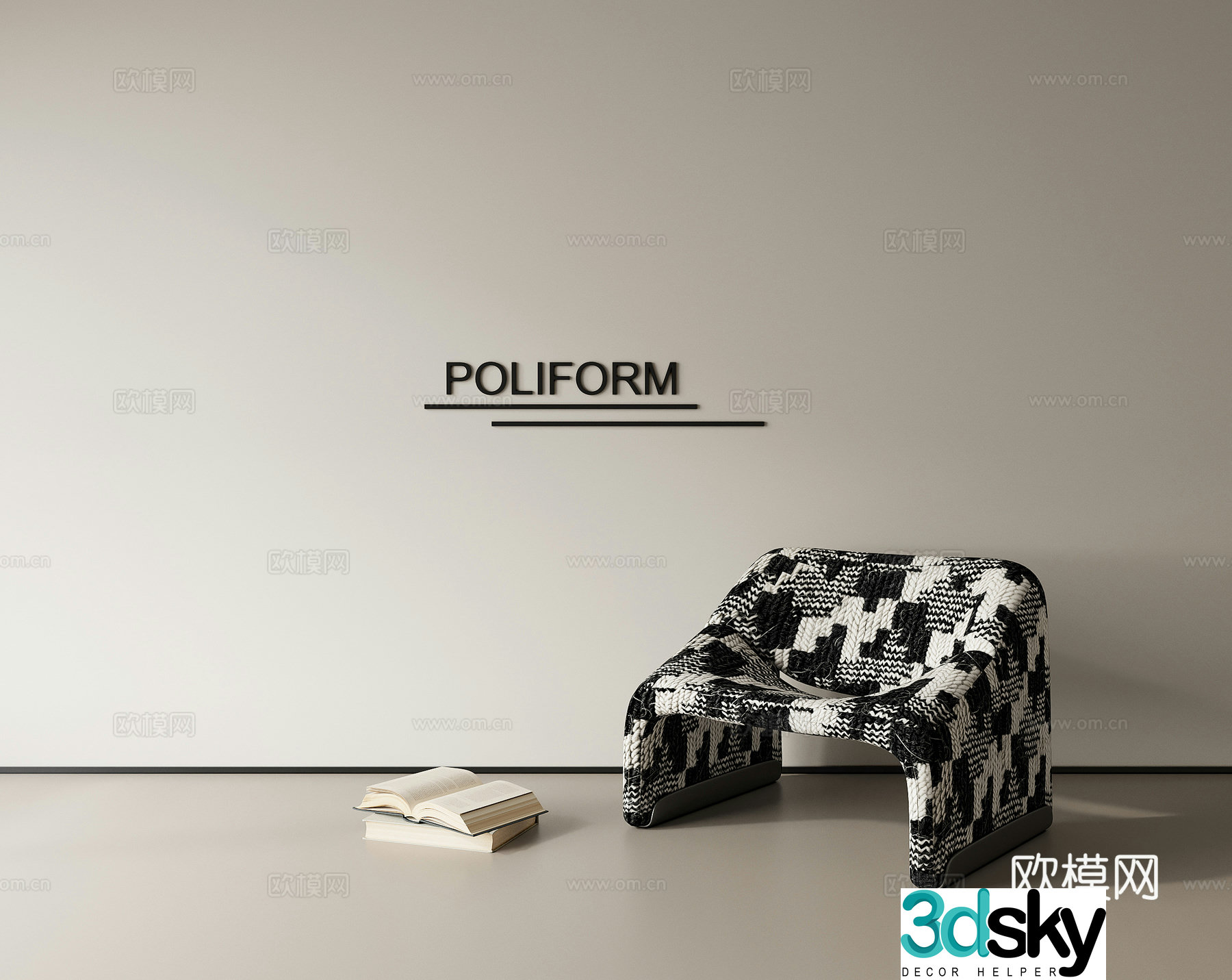 Leisure chair lazy sofa 3d model