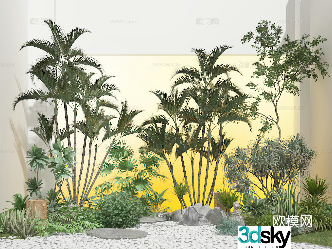 Plant landscape 3d model