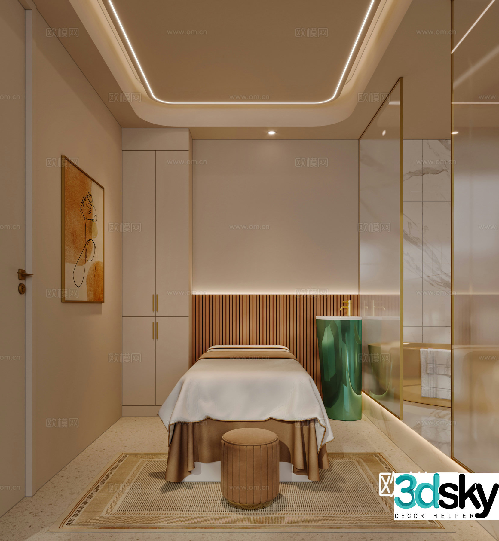Creamy Beauty Private Room 3D Model
