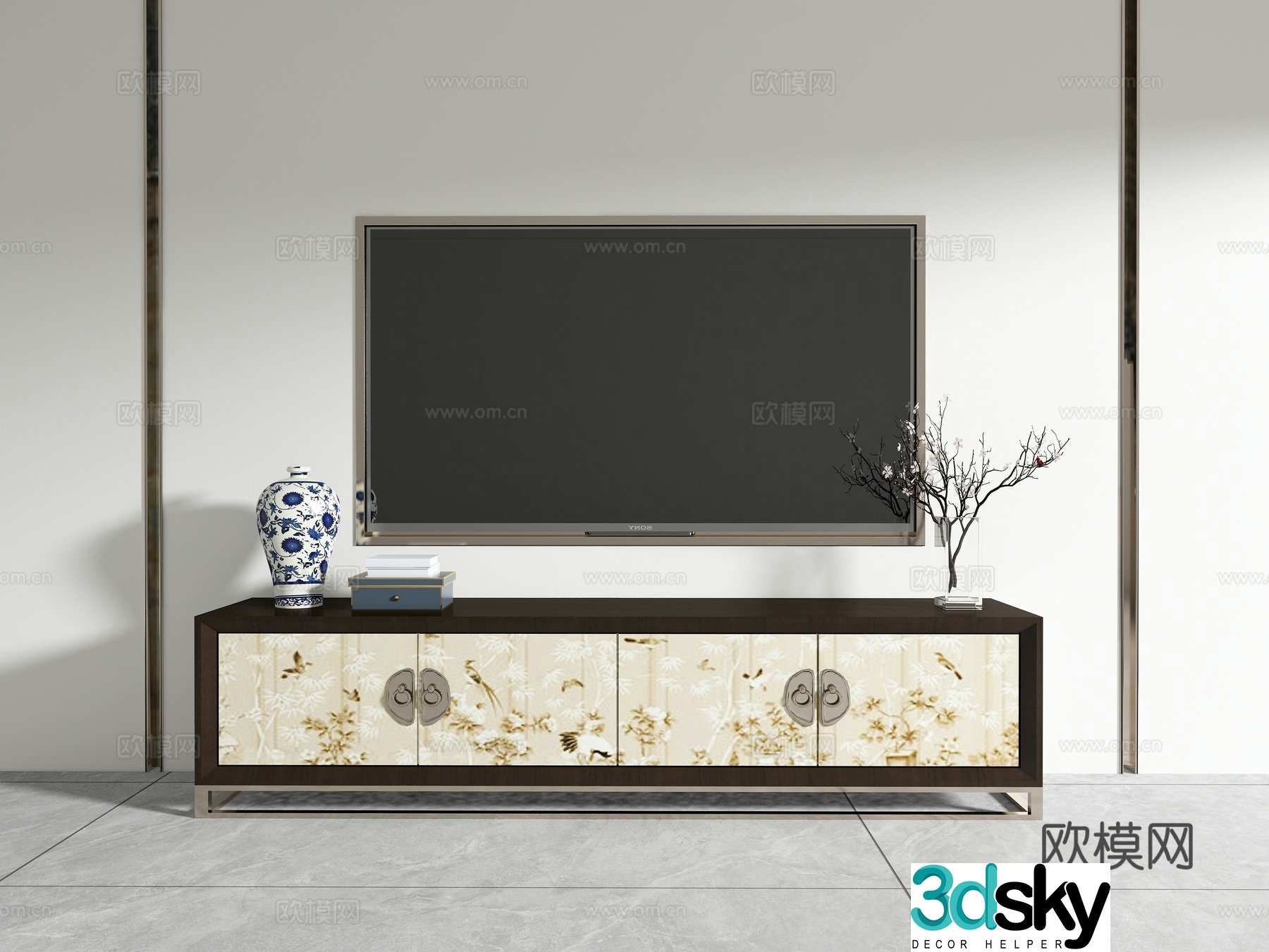 Chinese TV cabinet 3D model