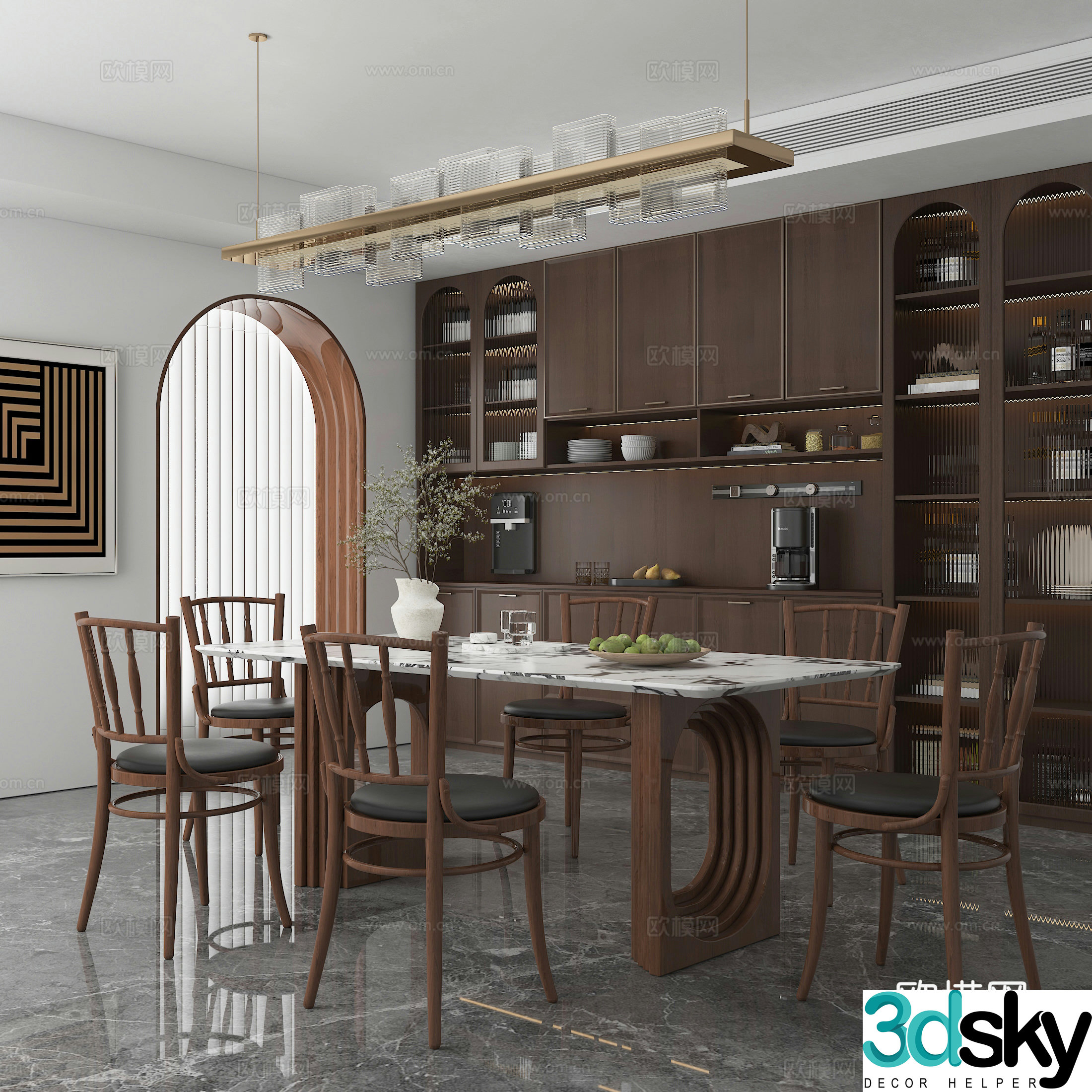Modern restaurant 3d model