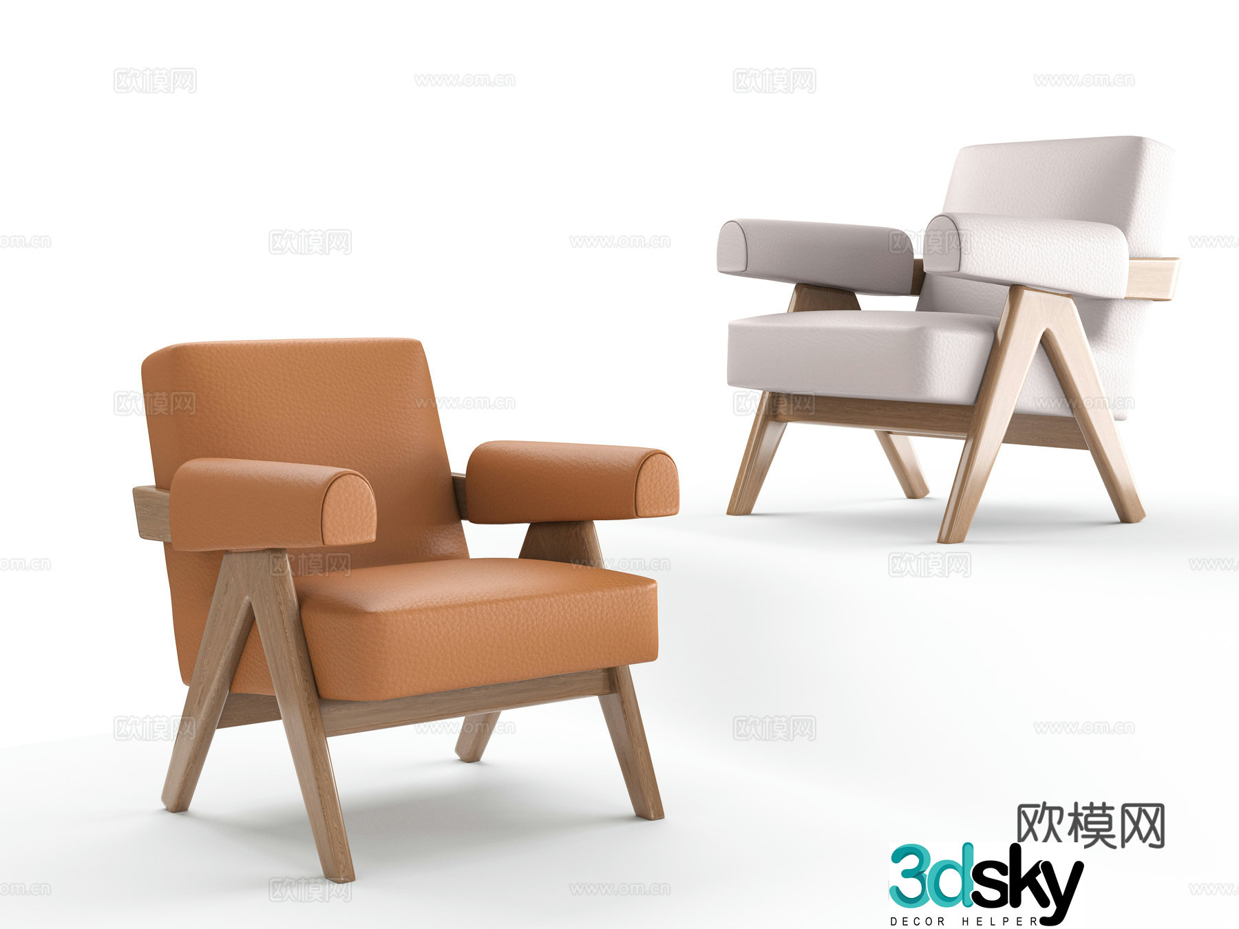 Single chair leisure chair 3d model