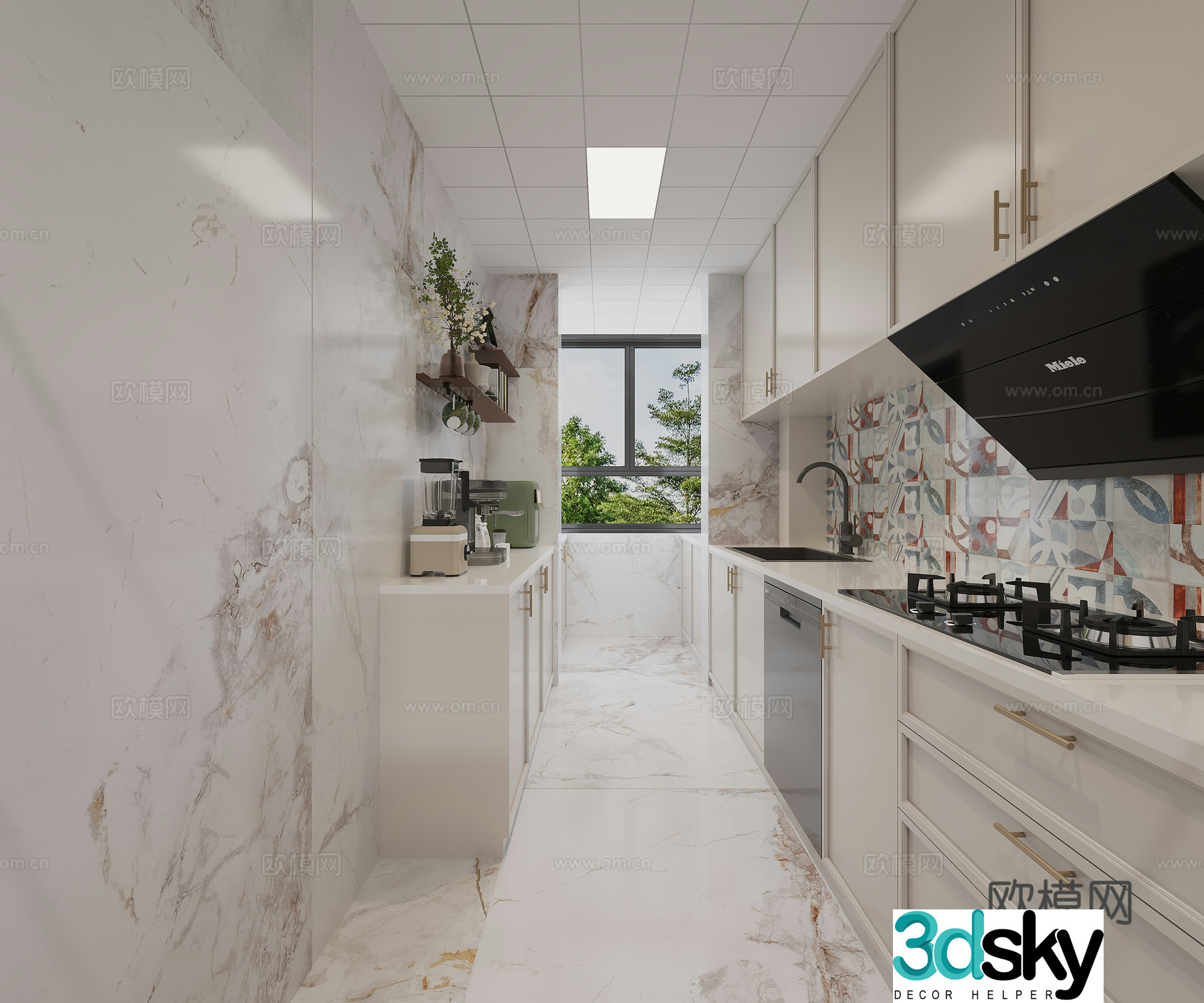 Modern kitchen 3d model