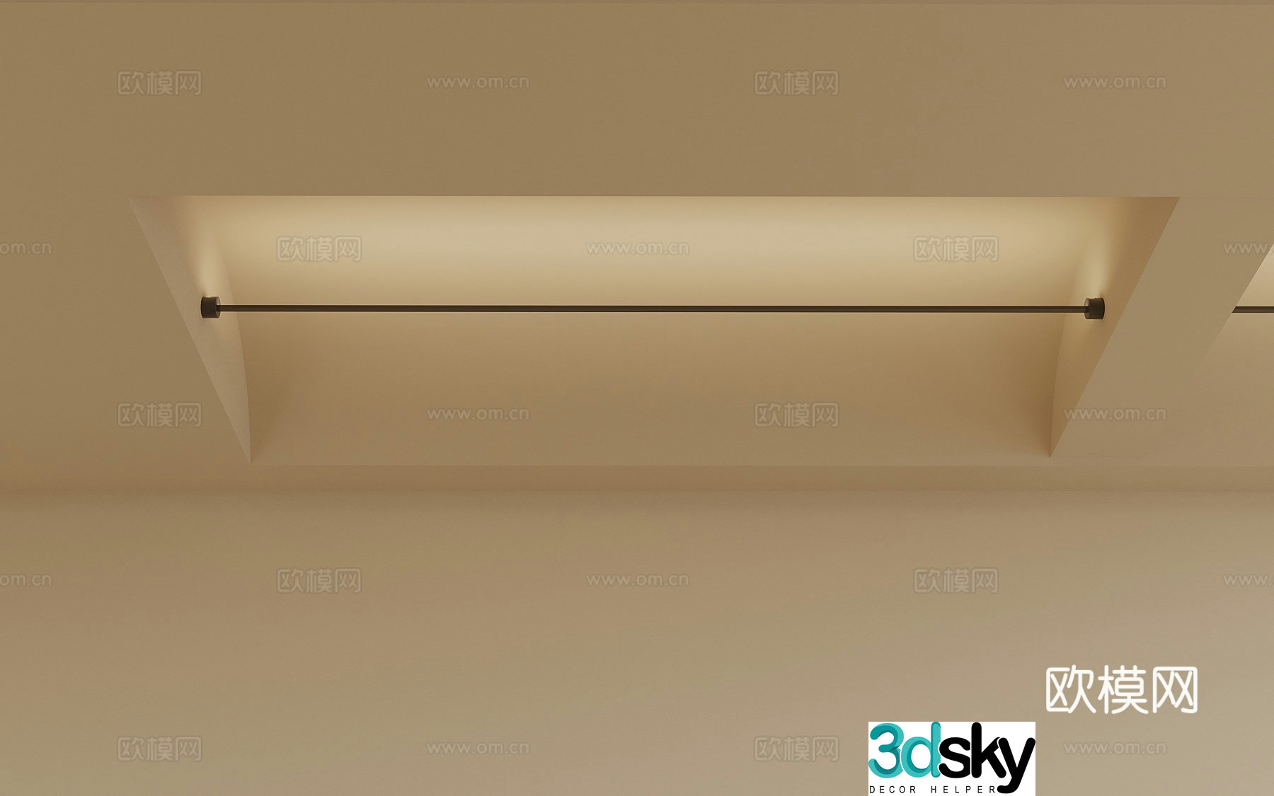 Modern skylight Skylight Steel belt light Linear lamp 3d model