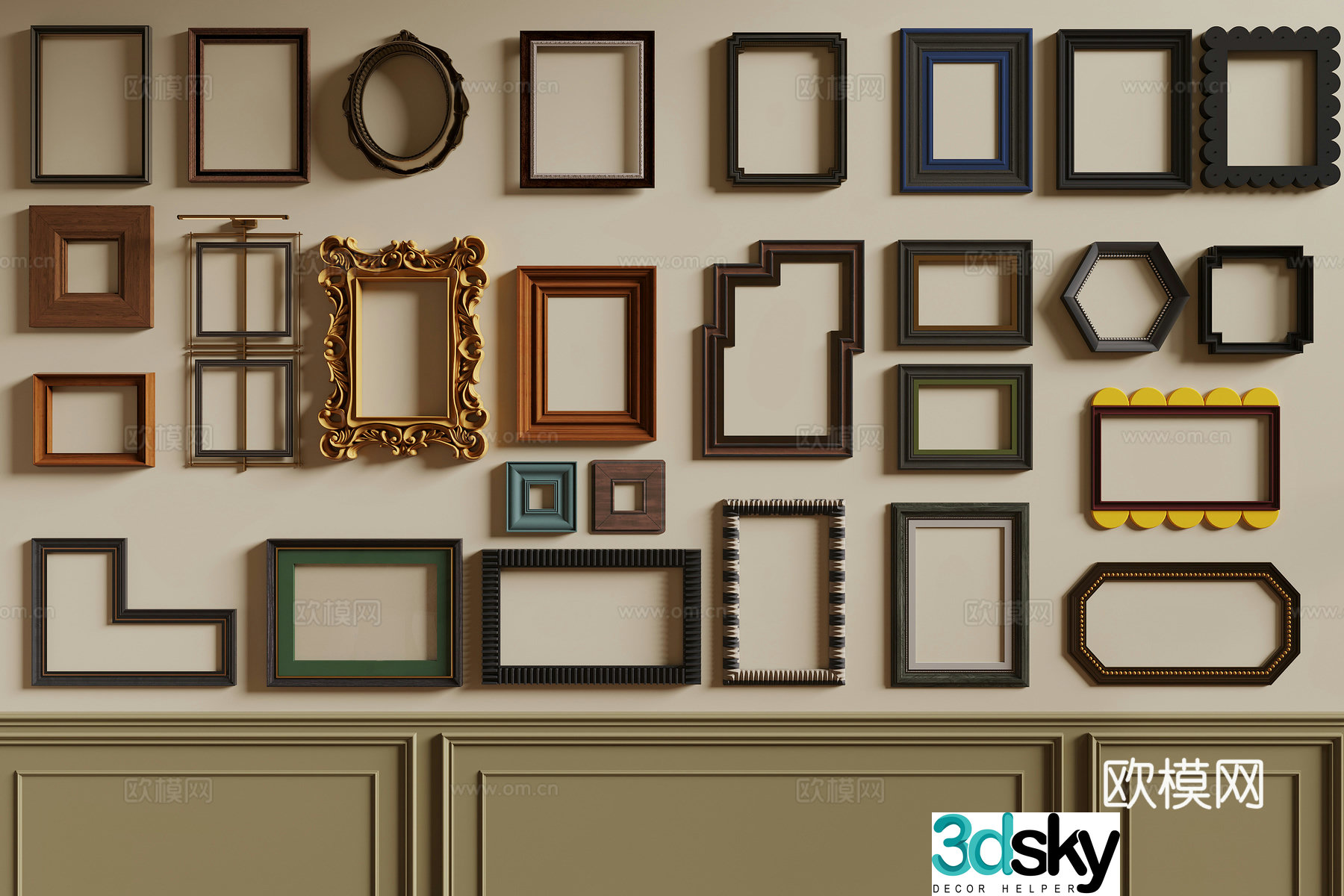 Medium picture frame 3d model