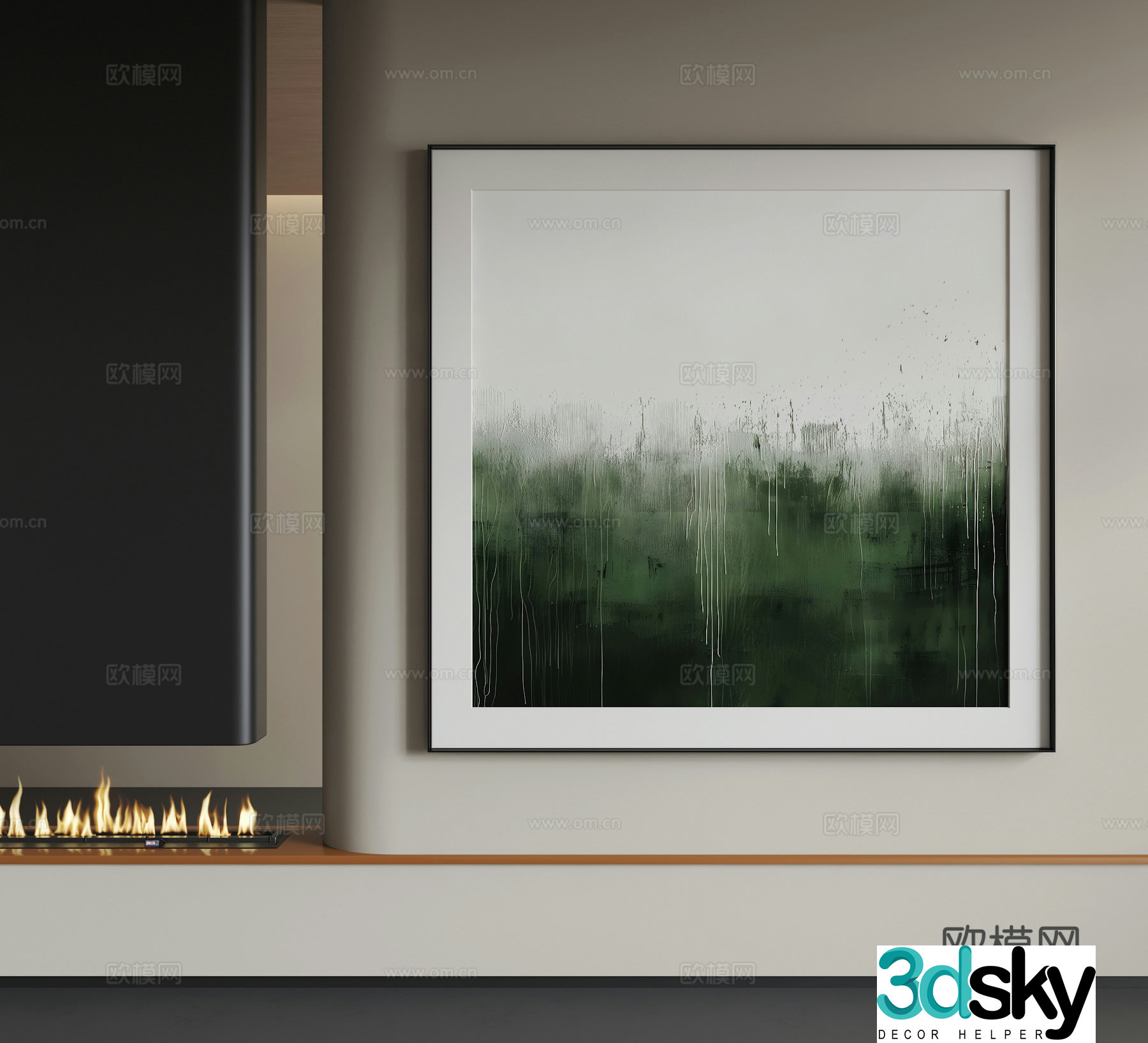 Modern hanging paintings Modern abstract hanging paintings Modern Italian hanging paintings Modern light luxury hanging paintings Modern simple 3D model
