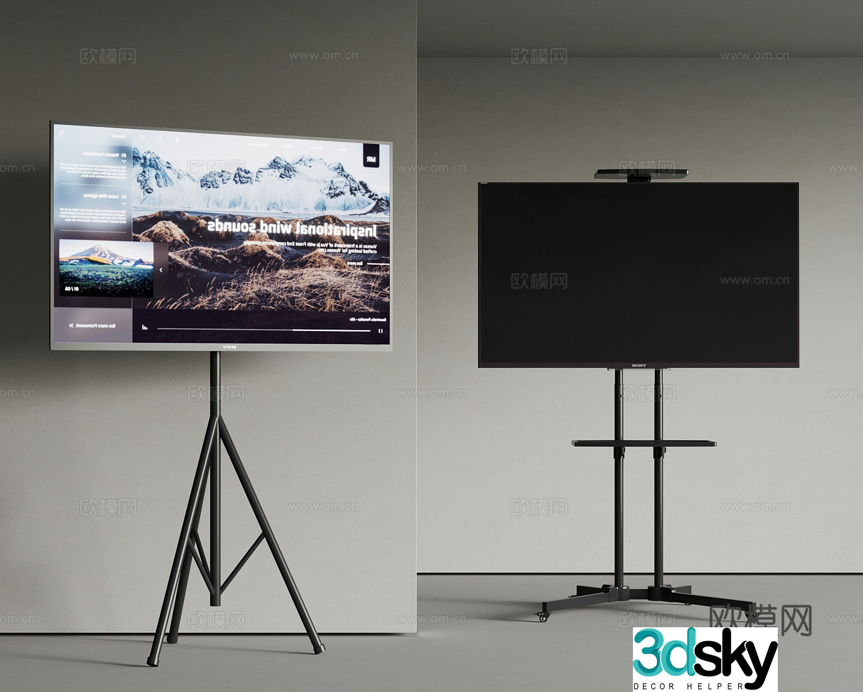Modern TV stand Mobile TV 3d model