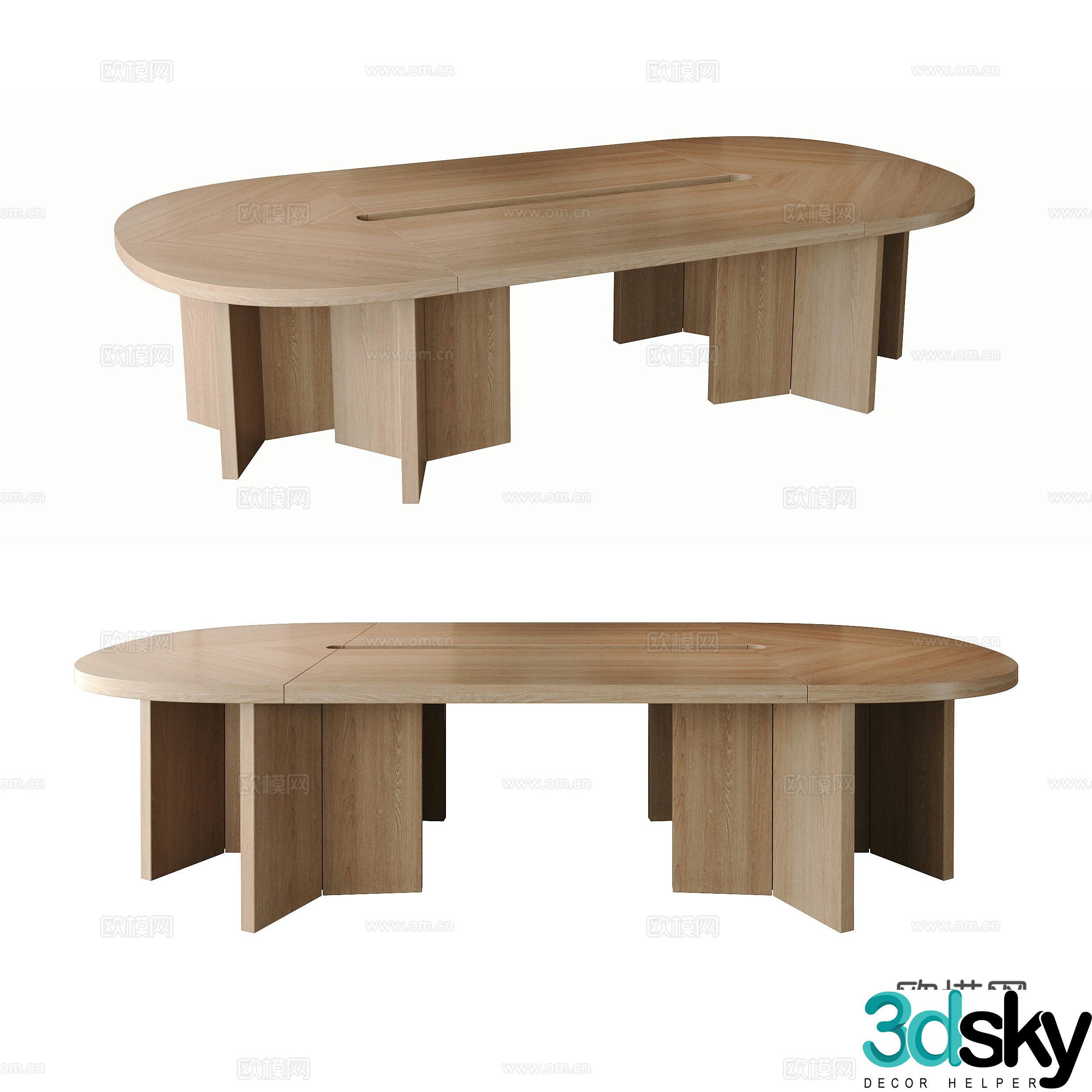 Modern dining table 3d model