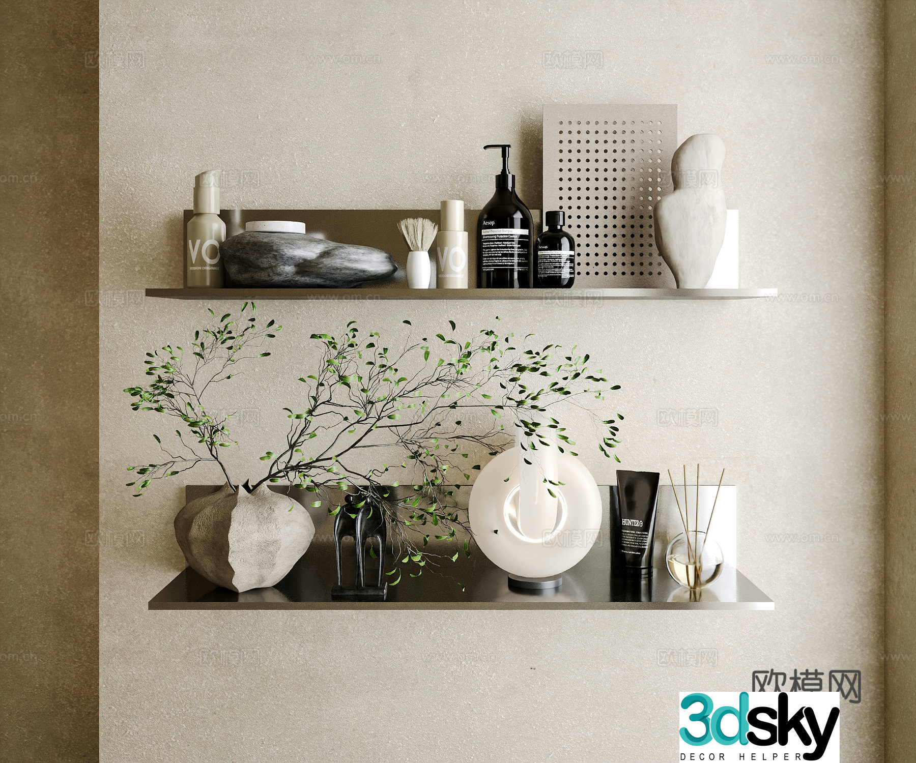 Modern shelf 3D model