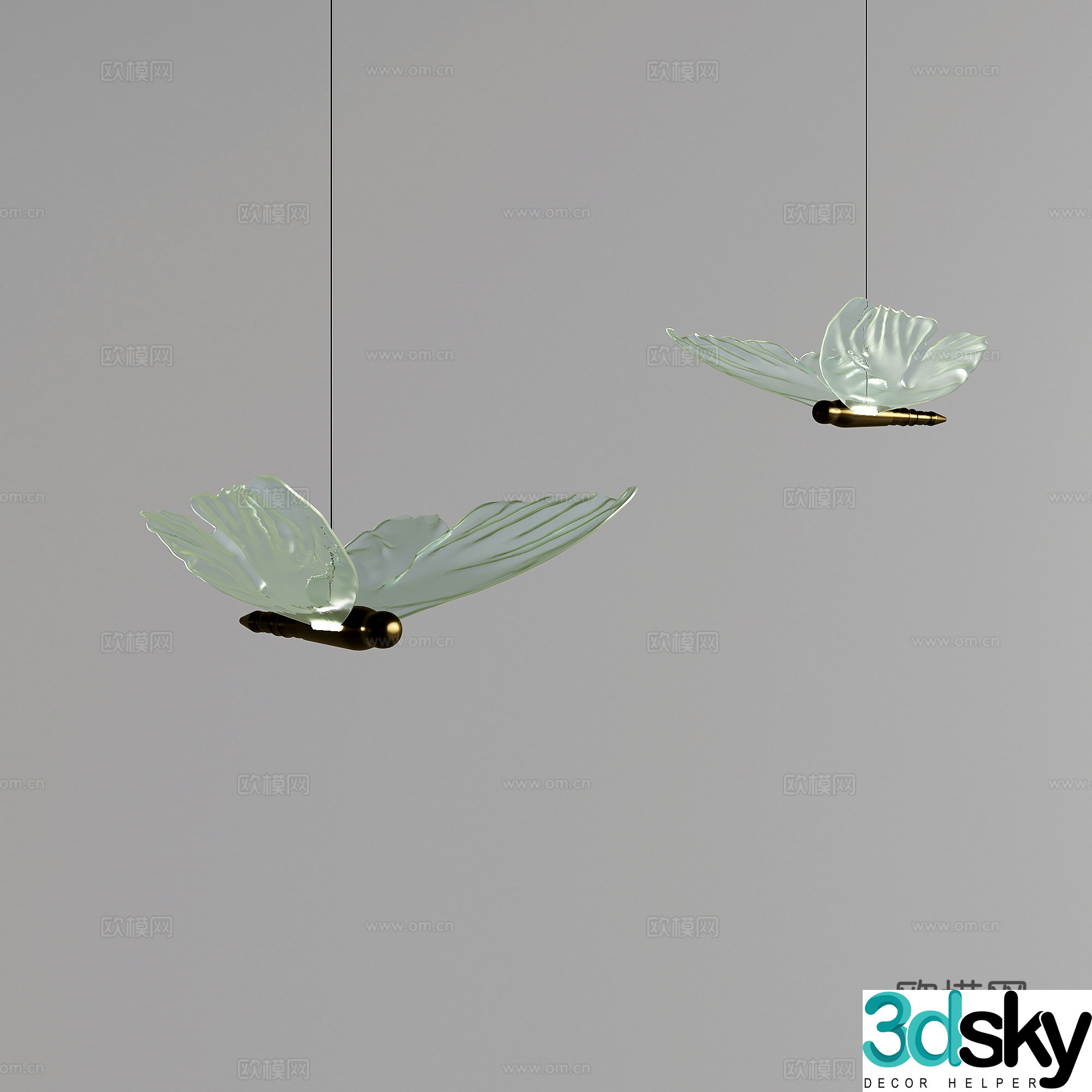 Retro style iron chandeliers small chandeliers personalized chandeliers 3D model