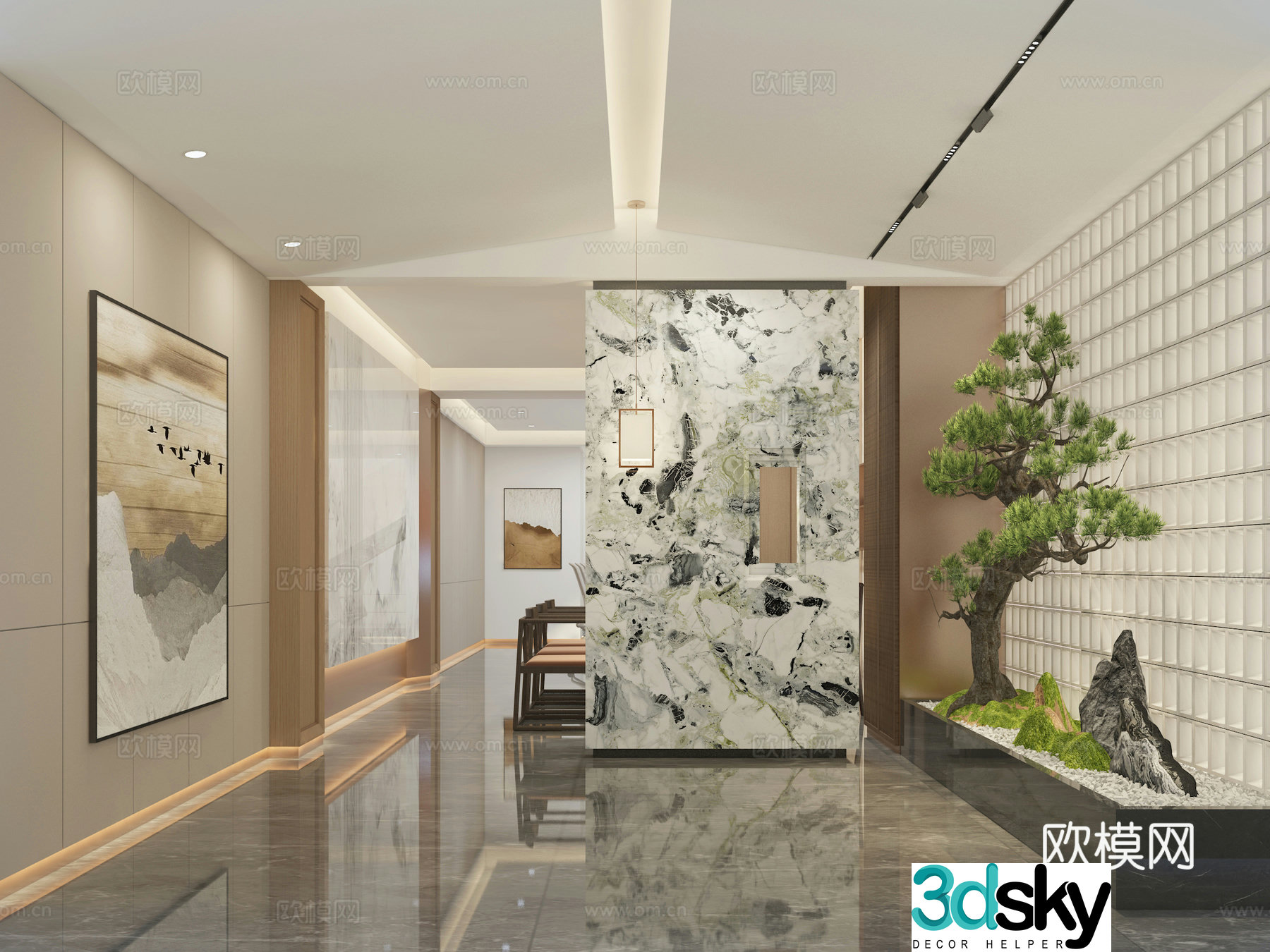 Hall 3d model