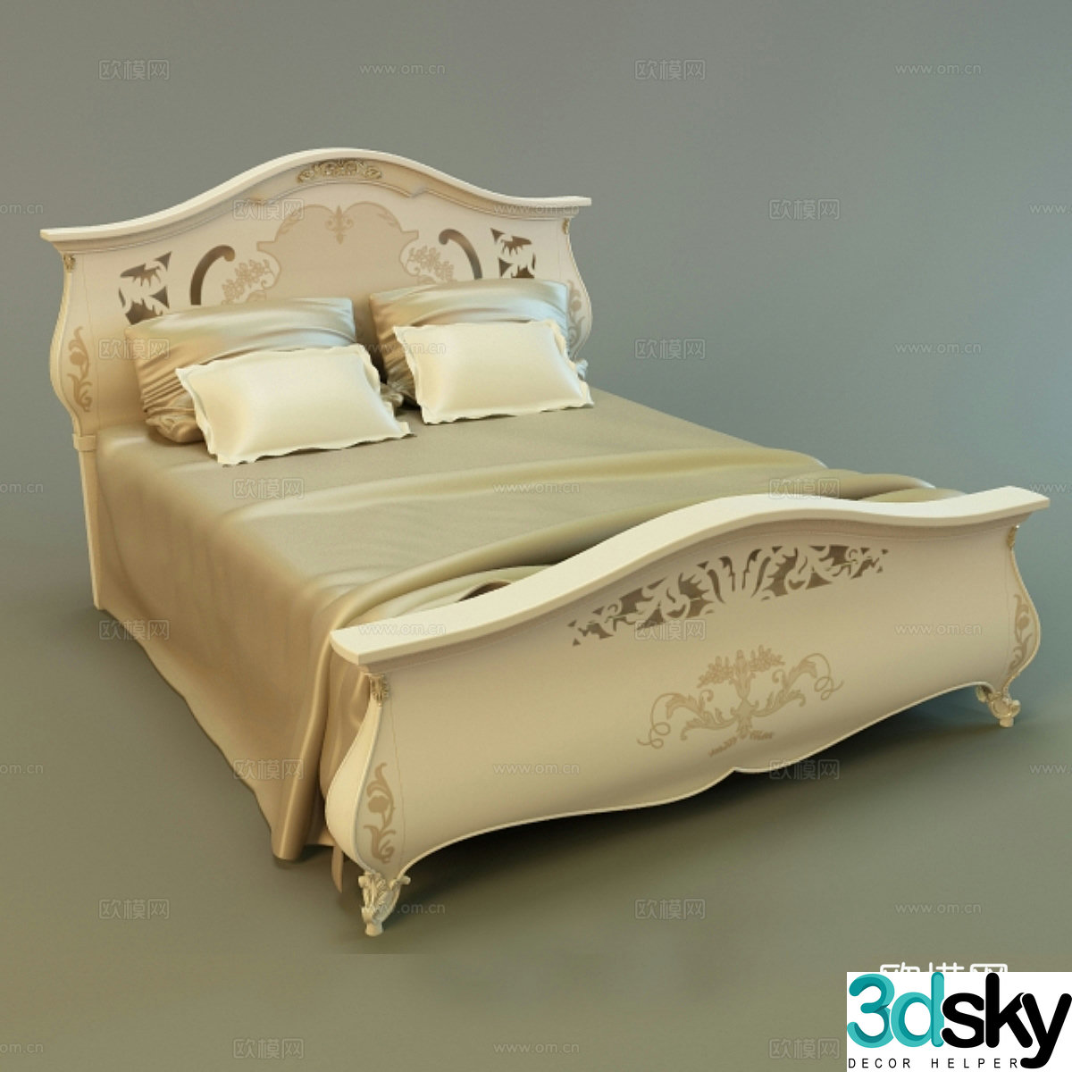 Monreale bed 3d model