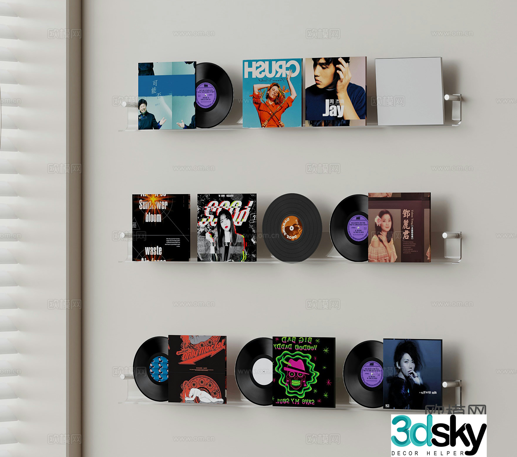 Modern disc record 3d model