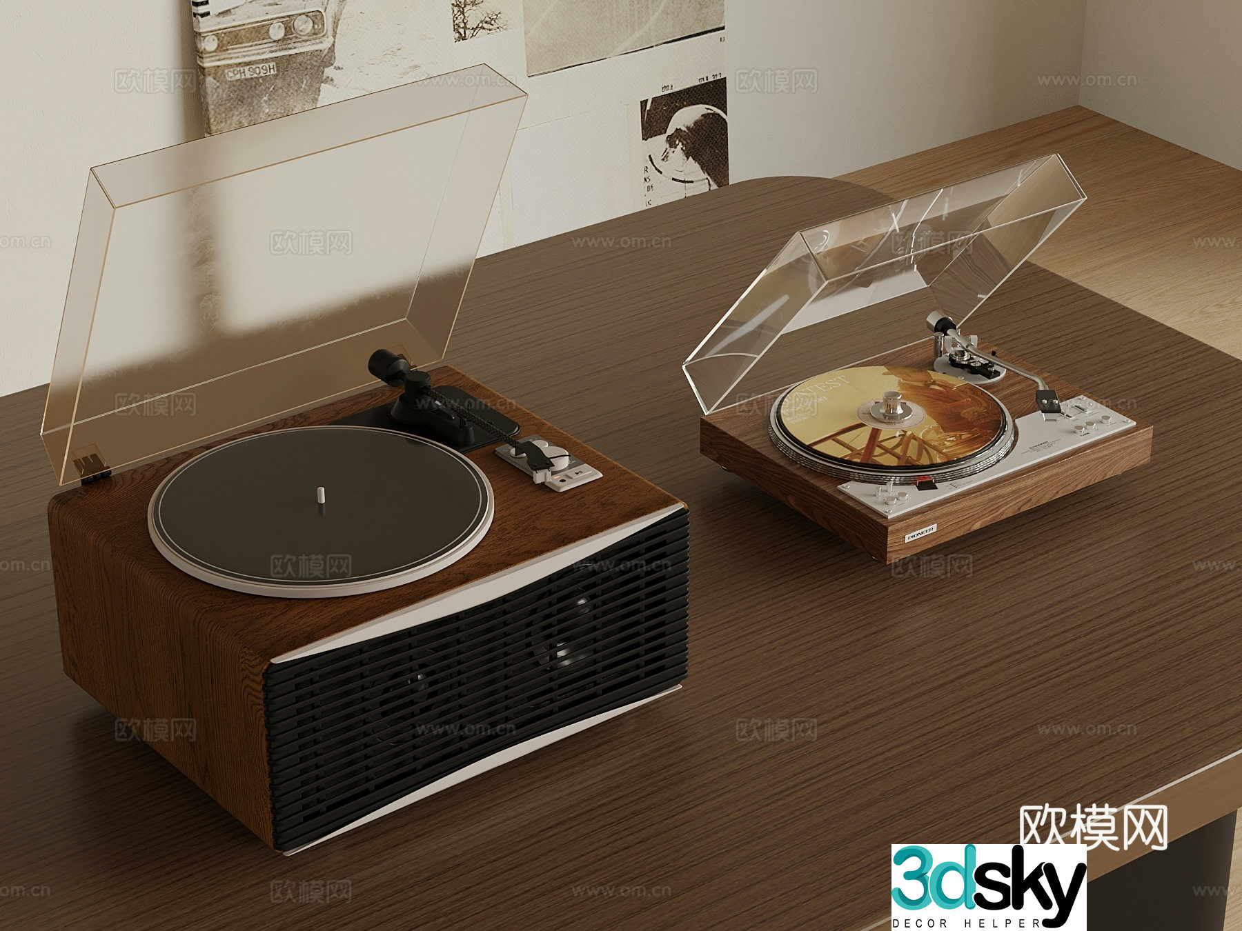 Modern phonograph Vinyl phonograph 3D model