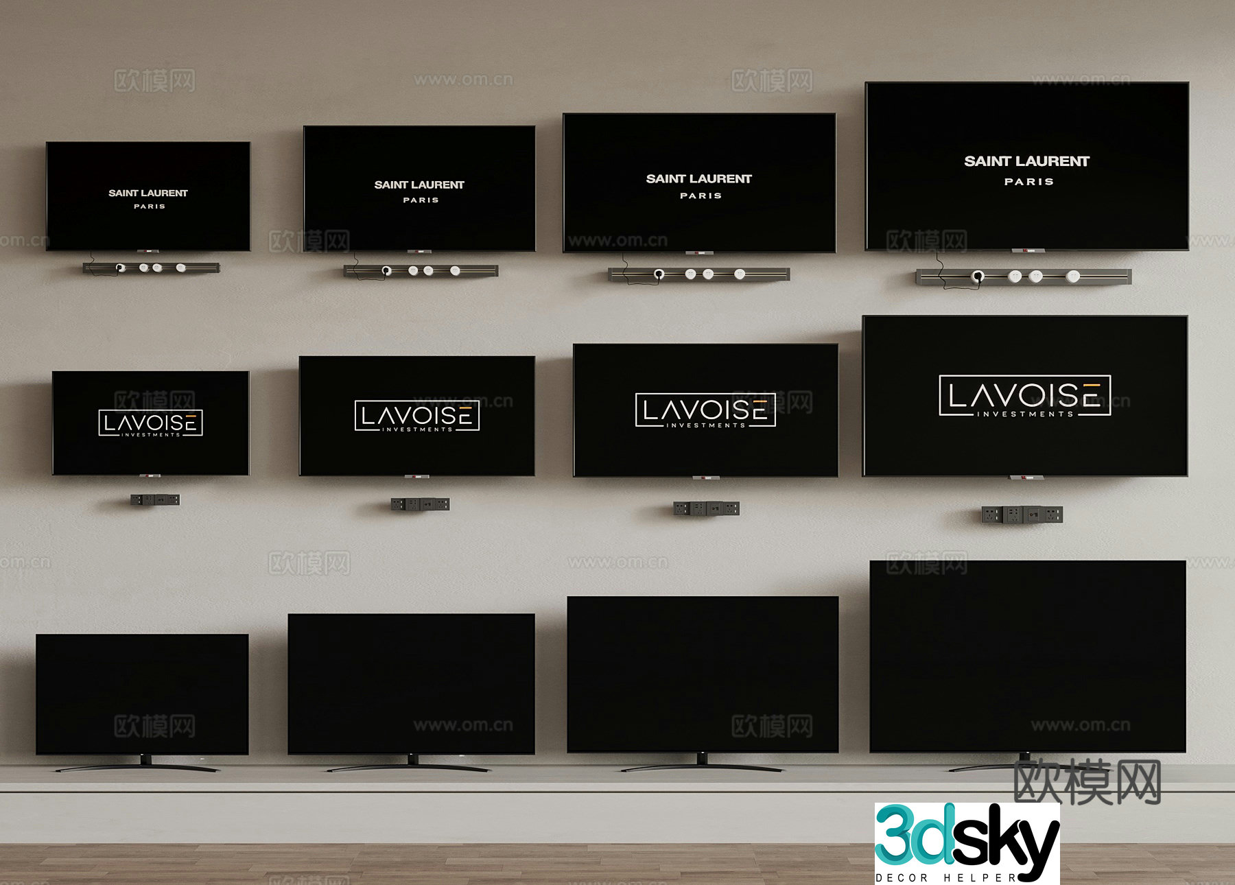 Modern TV 3d model