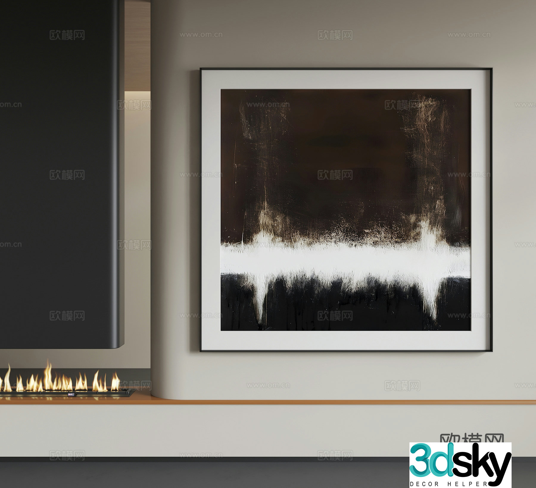 Modern hanging paintings Modern abstract hanging paintings Modern Italian hanging paintings Modern light luxury hanging paintings Modern simple 3D model