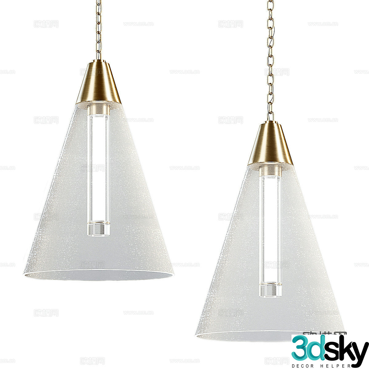 Handle Studio GLASS 04 Chandelier 3d Model