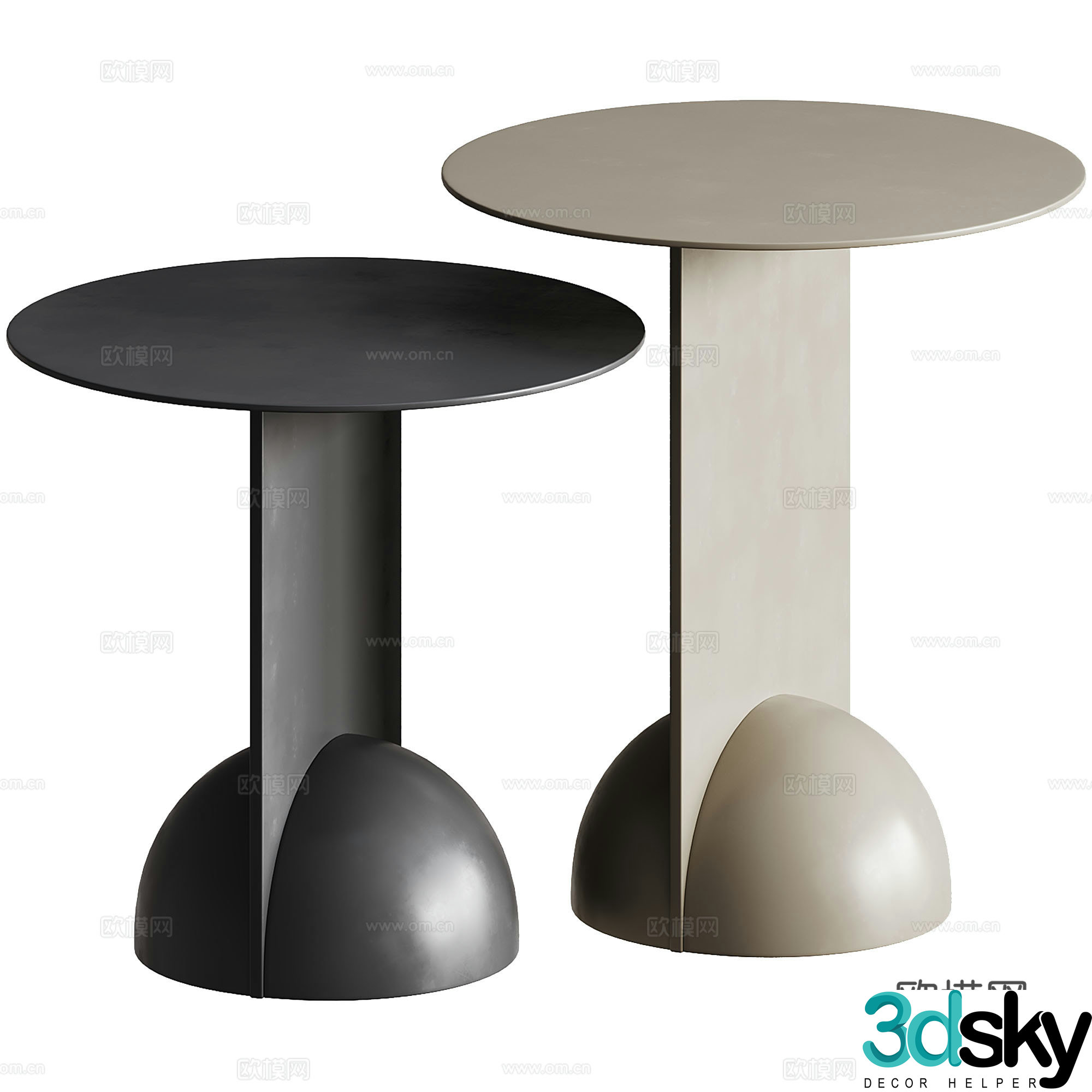Modern living room sofa corner table side table 3D model