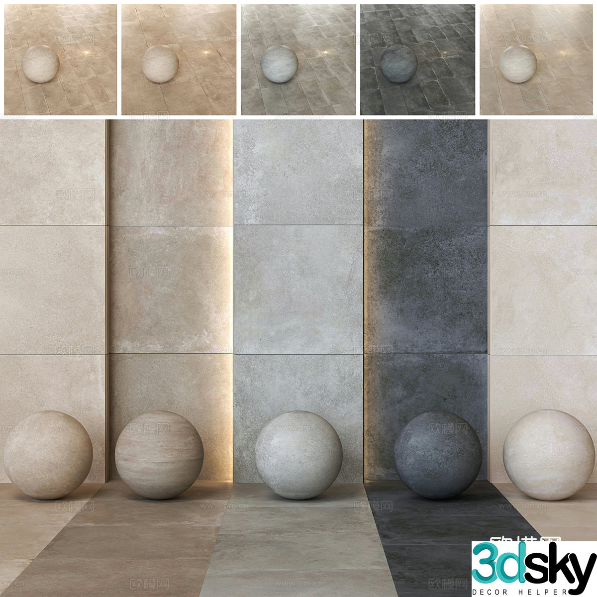 3d model of floor tiles