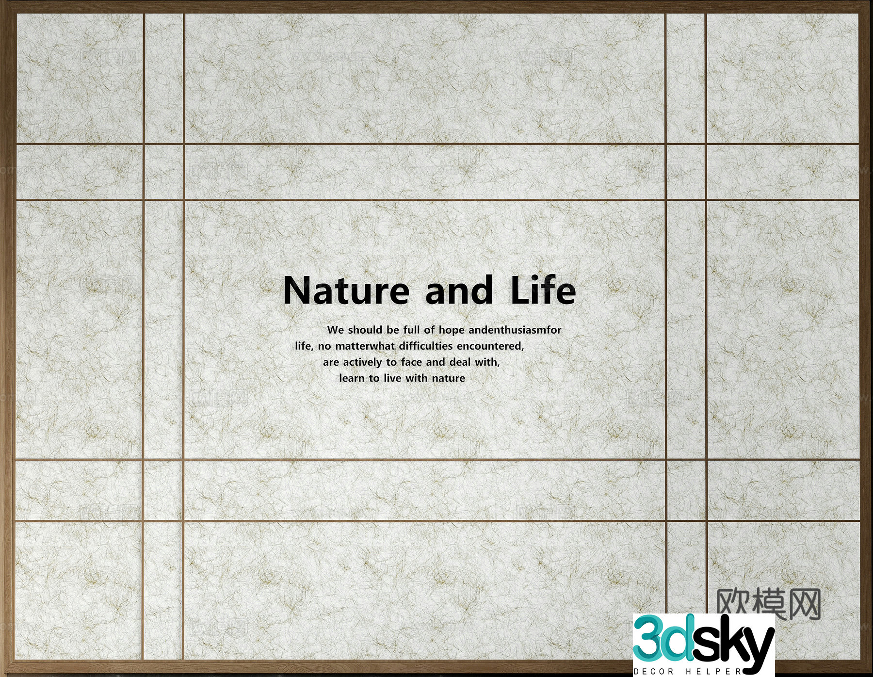 Modern background wall DuPont paper background wall DuPont paper partition DuPont paper image wall 3d model