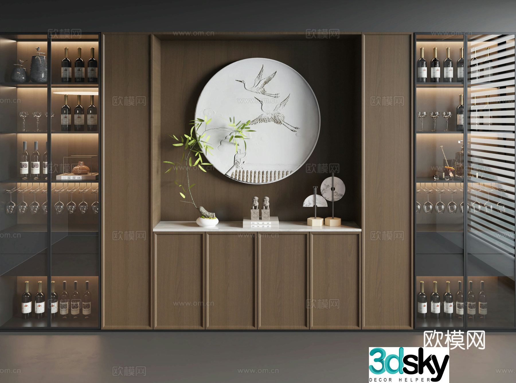 New Chinese wine cabinet 3D model