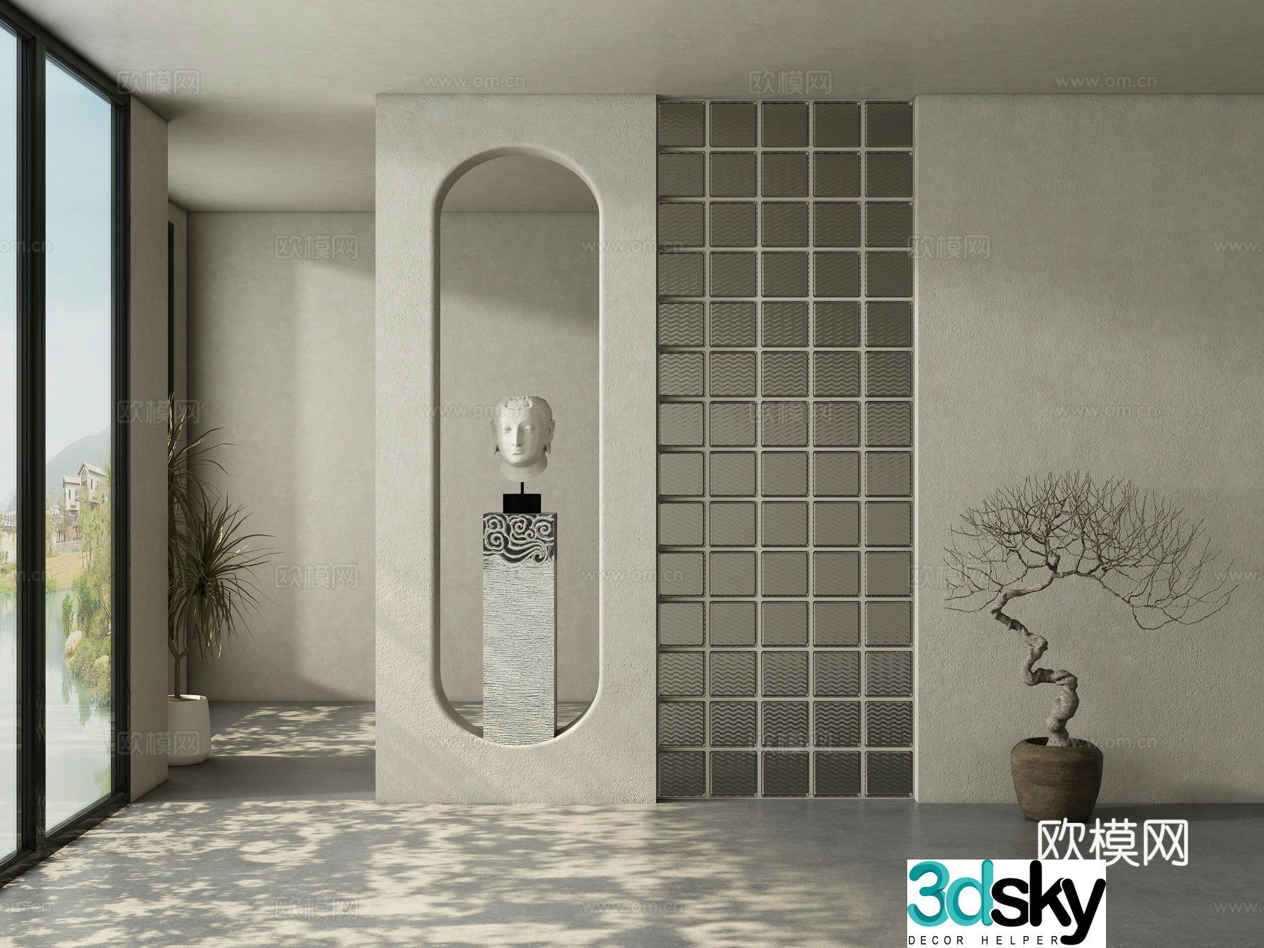 Porch Aisle Partition 3D Model