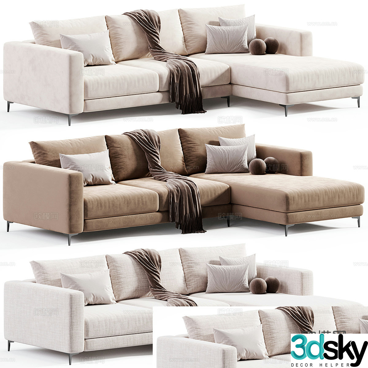 Folding sofa 3d model