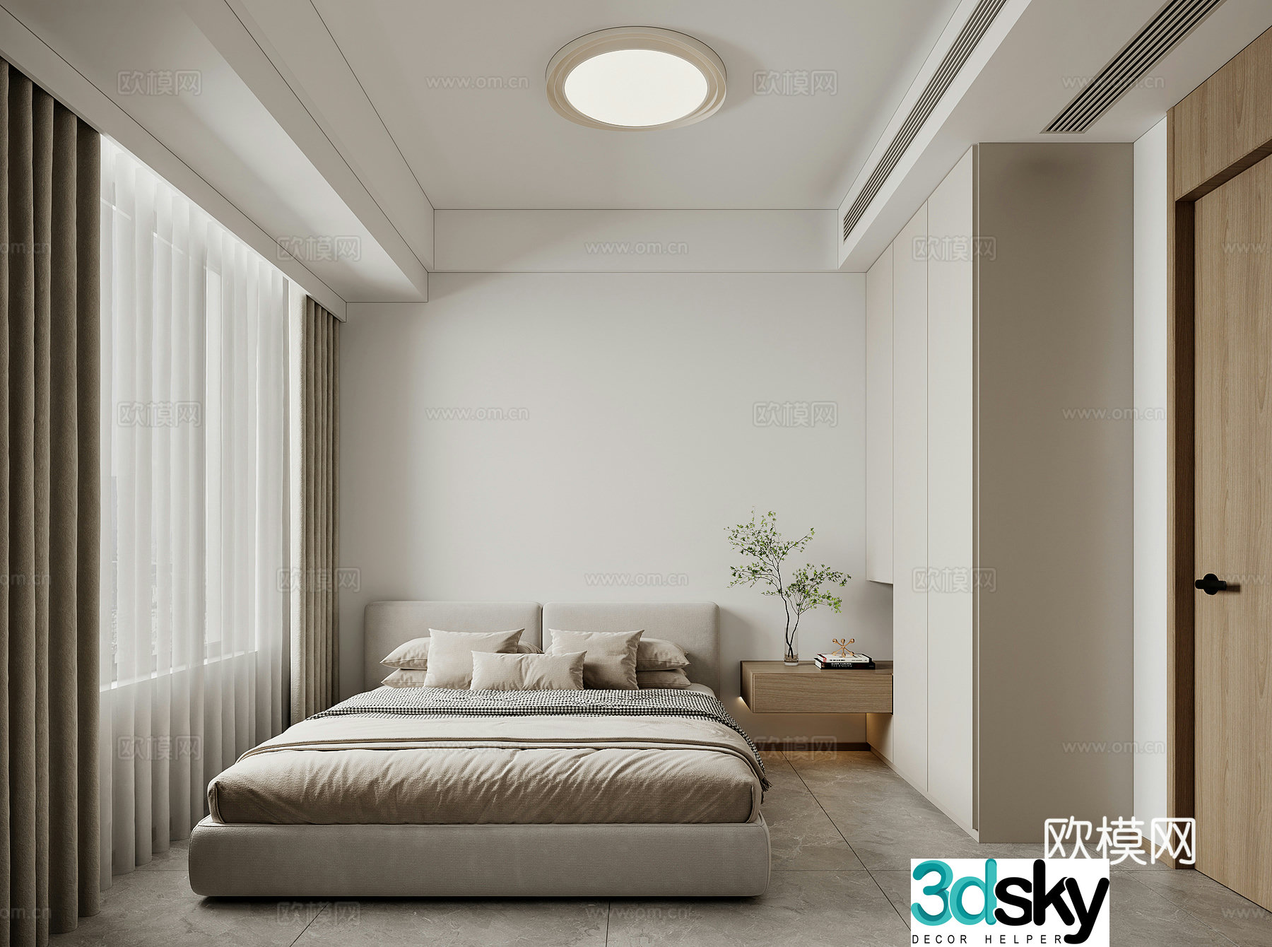 Modern bedroom 3d model