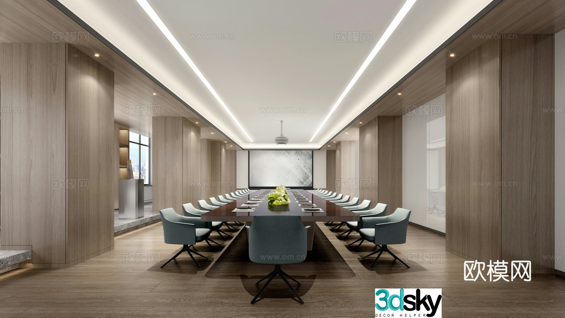 Modern conference room 3d model