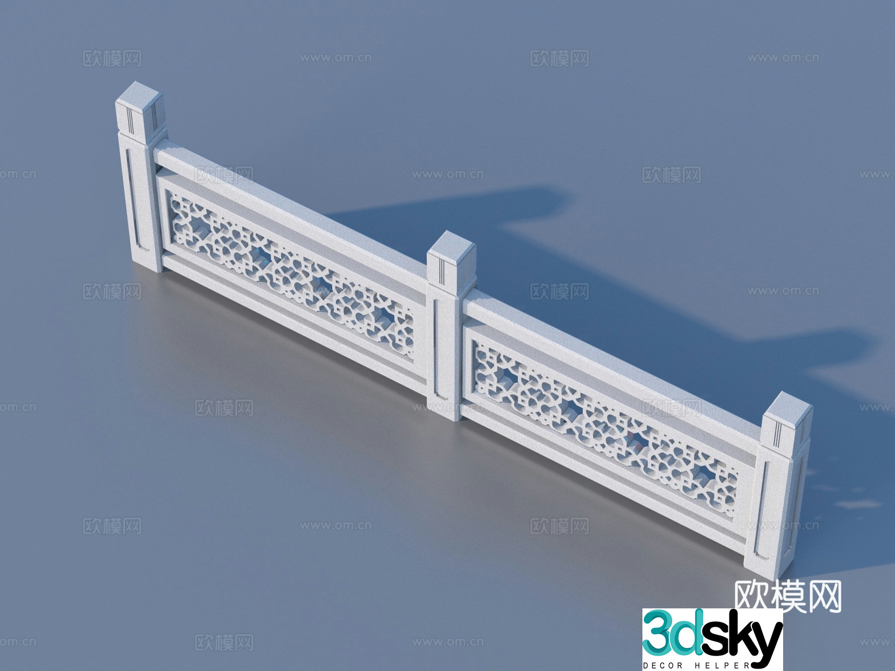 Fence Guardrail Railing 3d Model