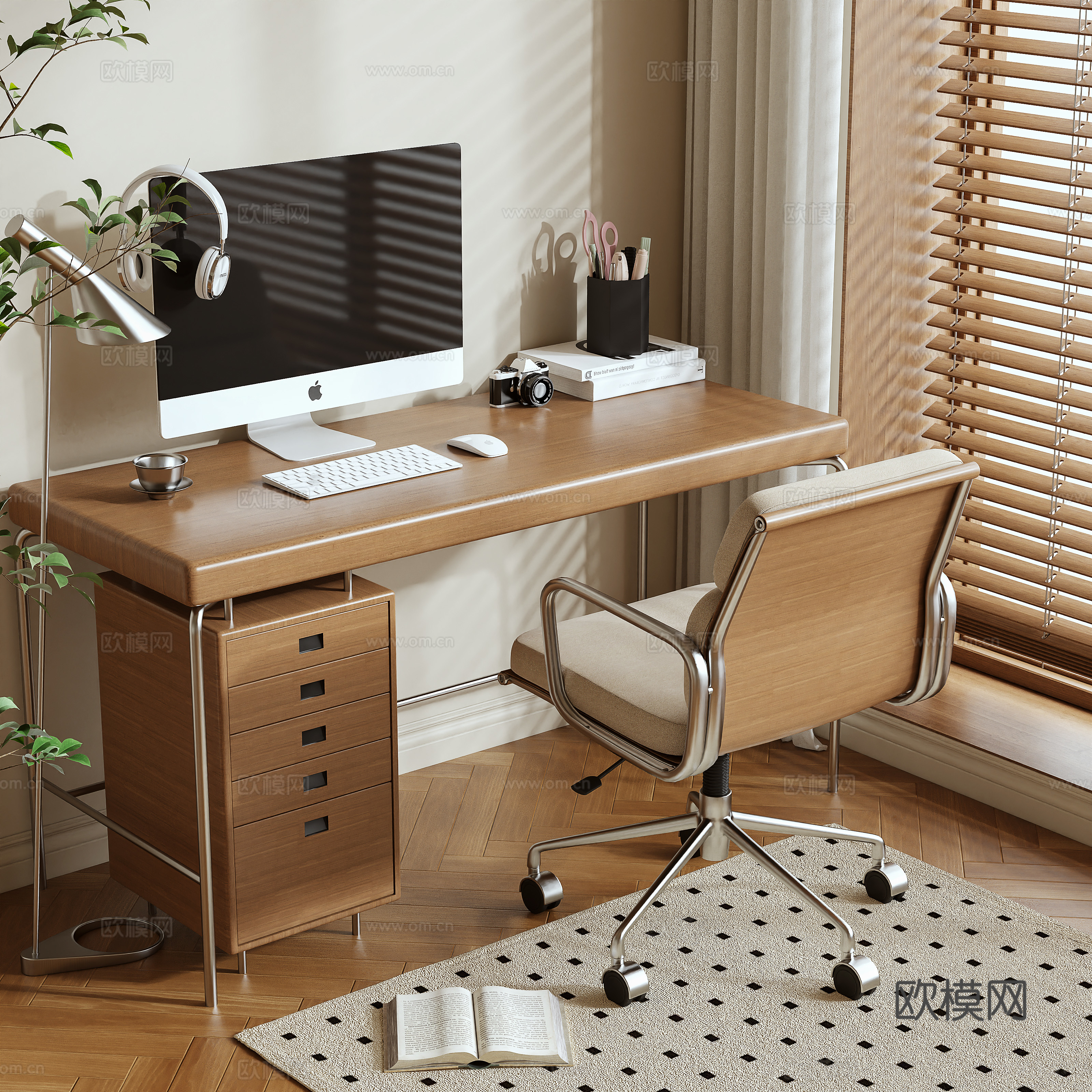 Log Wind Desk 3D Model
