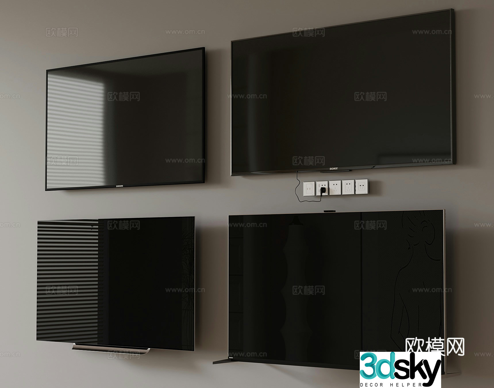 Modern TV 3d model