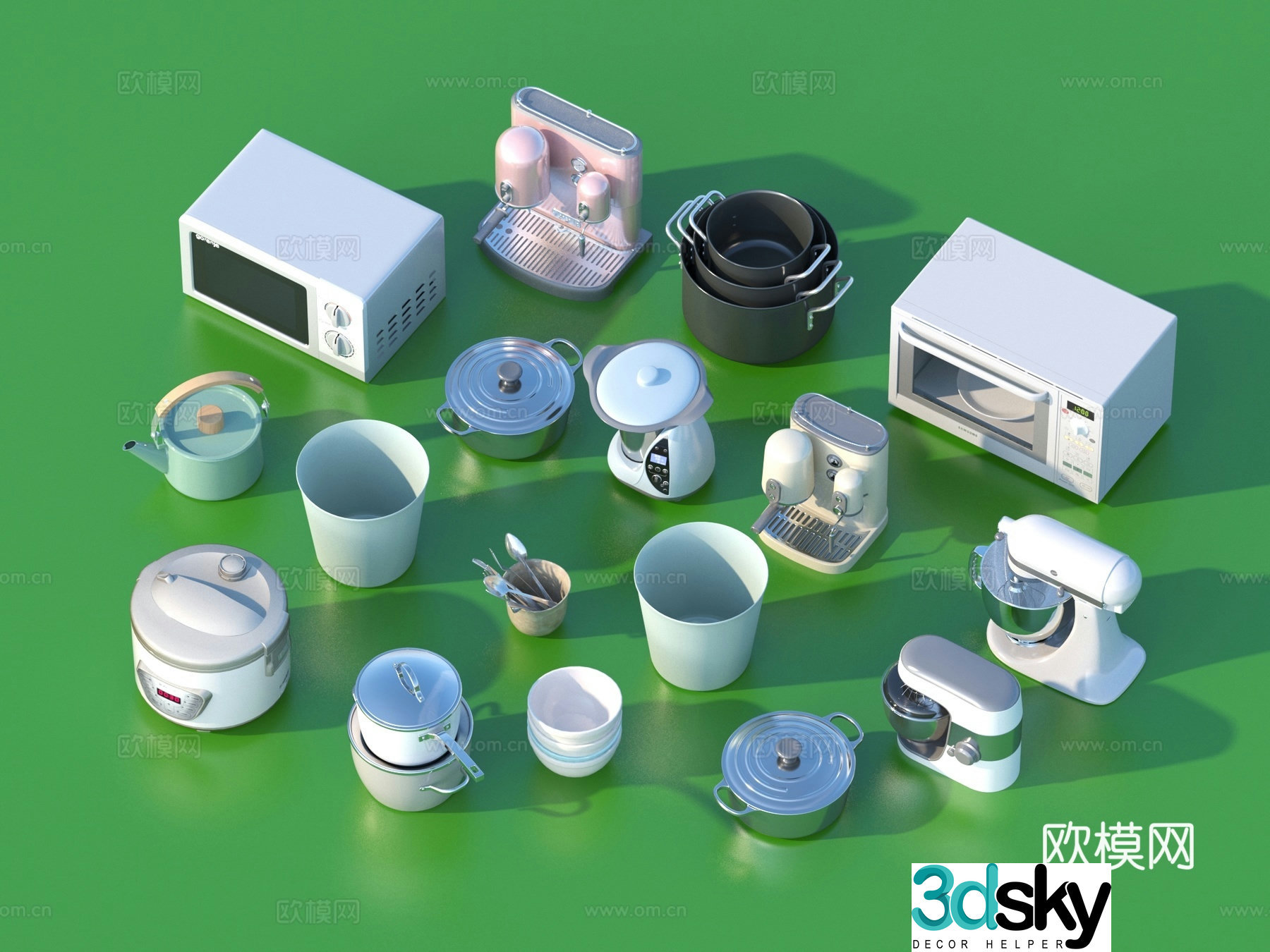 Pot Iron Pot Kitchen Utensils 3D Model