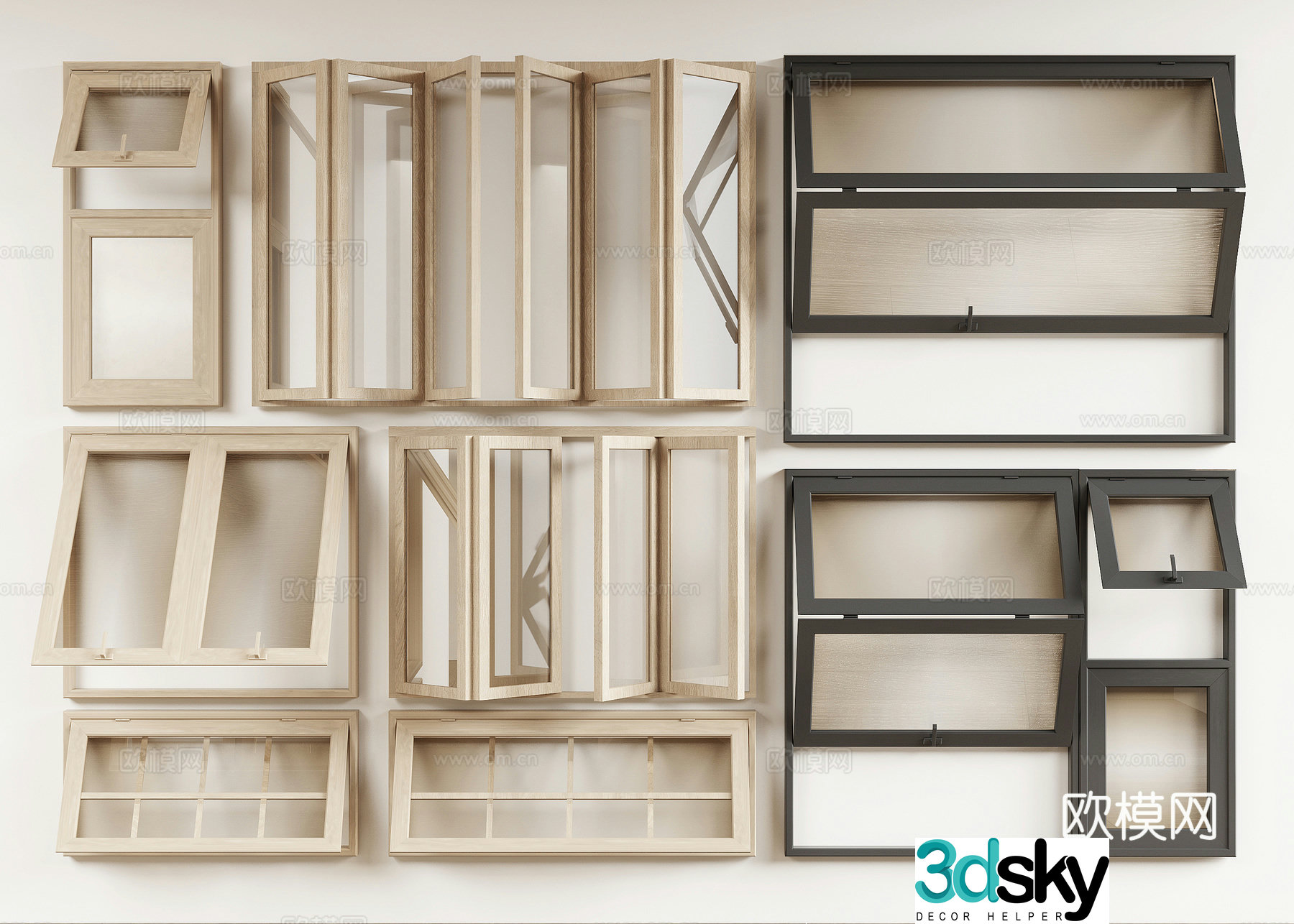 Modern window 3d model