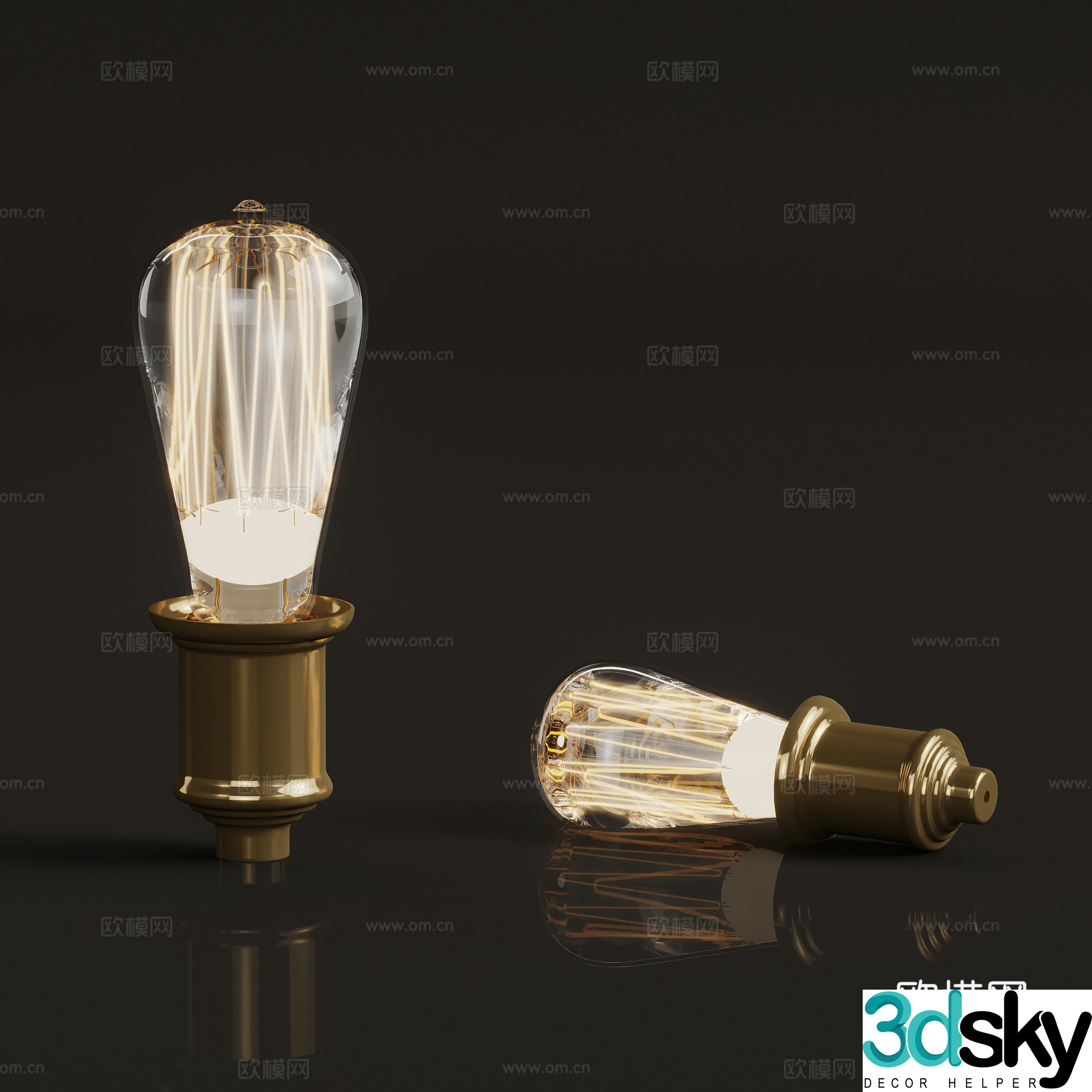 Modern light bulb 3d model