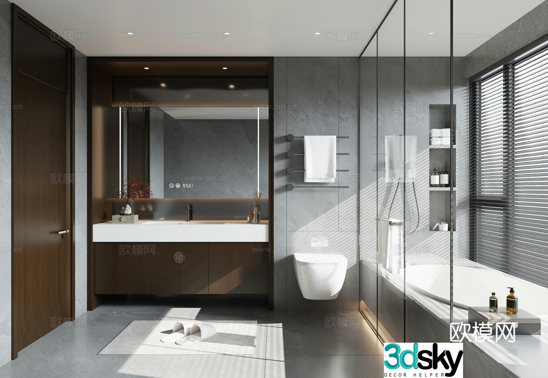 New Chinese bathroom 3D model