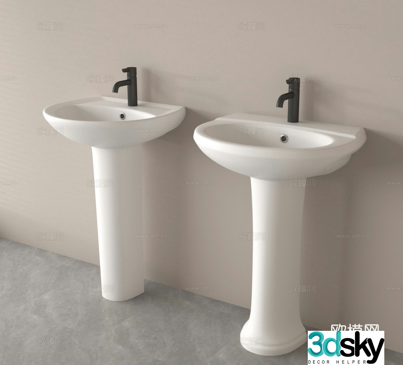 Column basin washbasin column basin 3D model