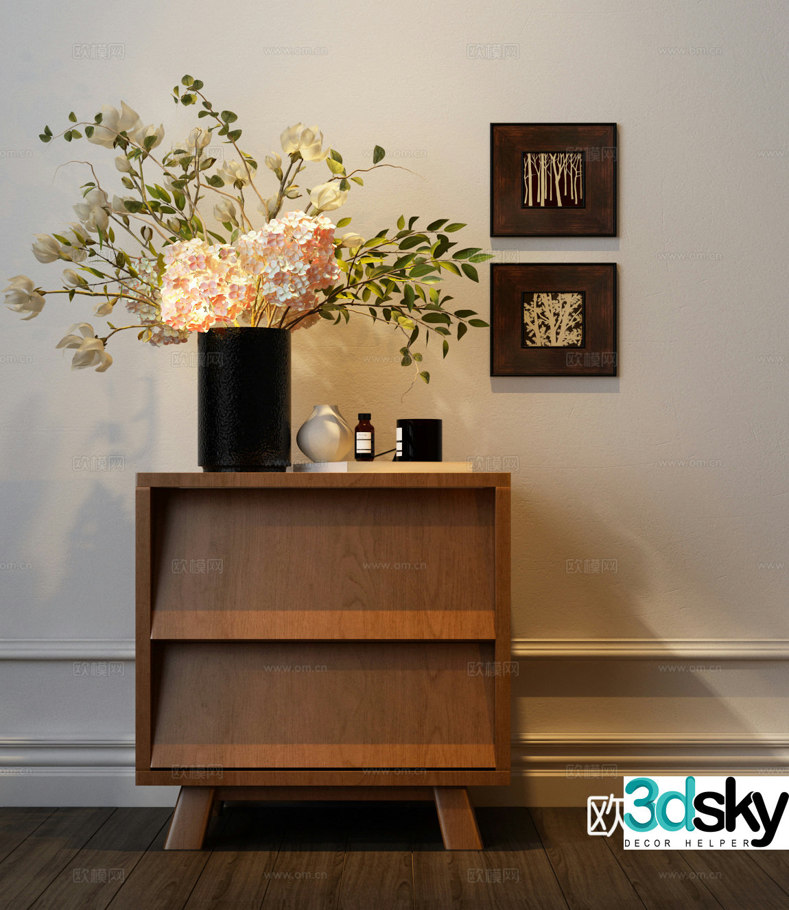Bedside table 3d model