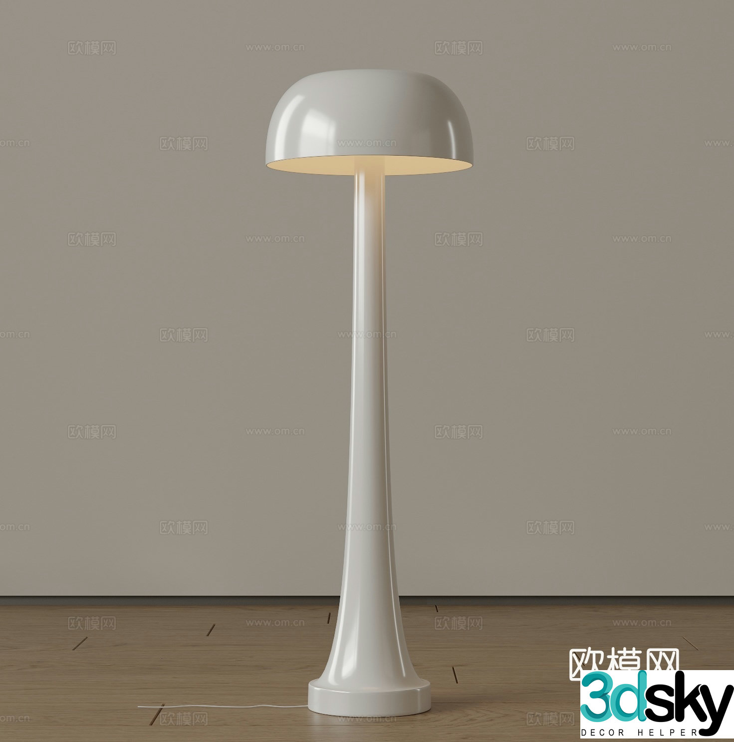 Modern medieval floor lamp Minimalist floor lamp Italian floor lamp Art floor lamp Creamy wind fall 3D model