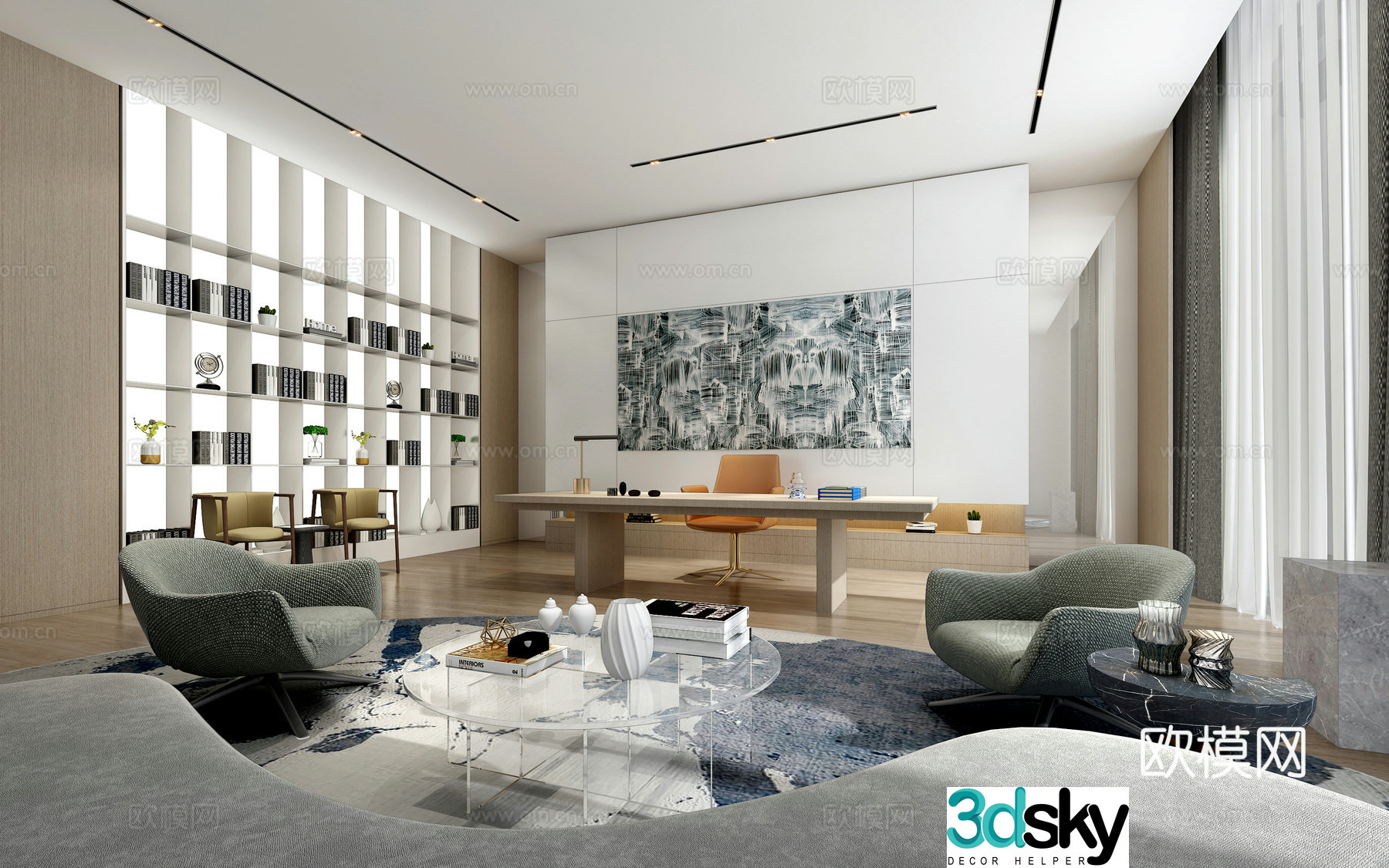 Modern CEO office 3d model